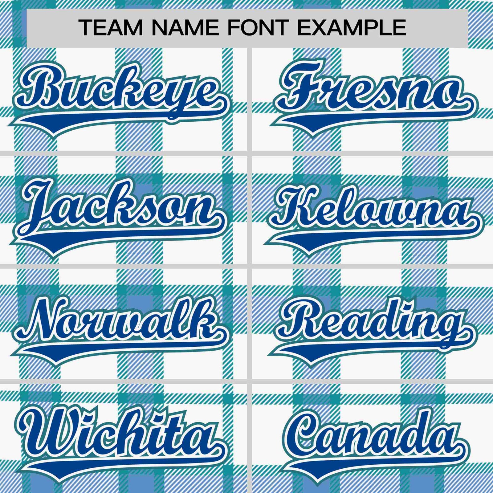 Custom White Light Blue Personalized Plaid Design Authentic Baseball Jersey