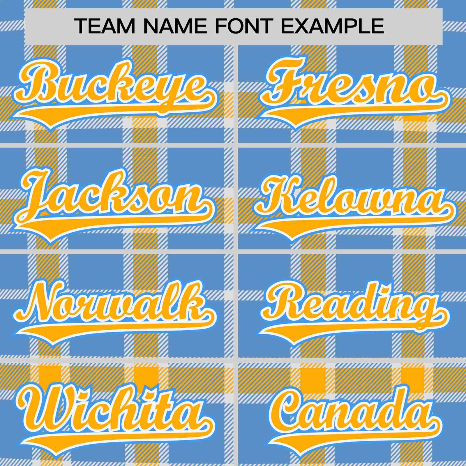 Custom Light Blue Yellow Personalized Plaid Design Authentic Baseball Jersey