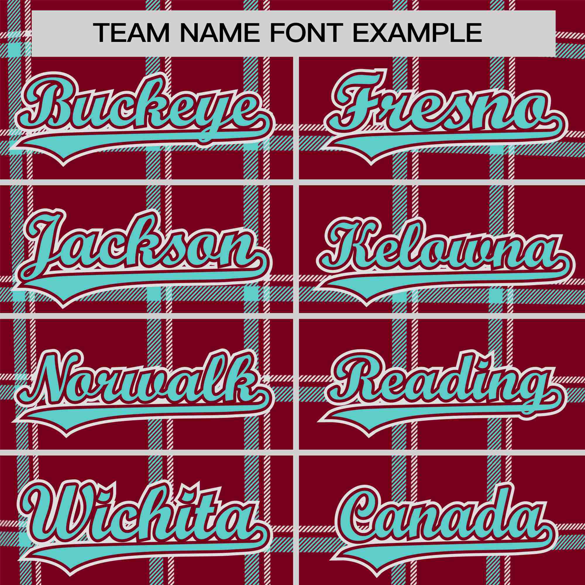 Custom Crimson Aqua Personalized Plaid Design Authentic Baseball Jersey