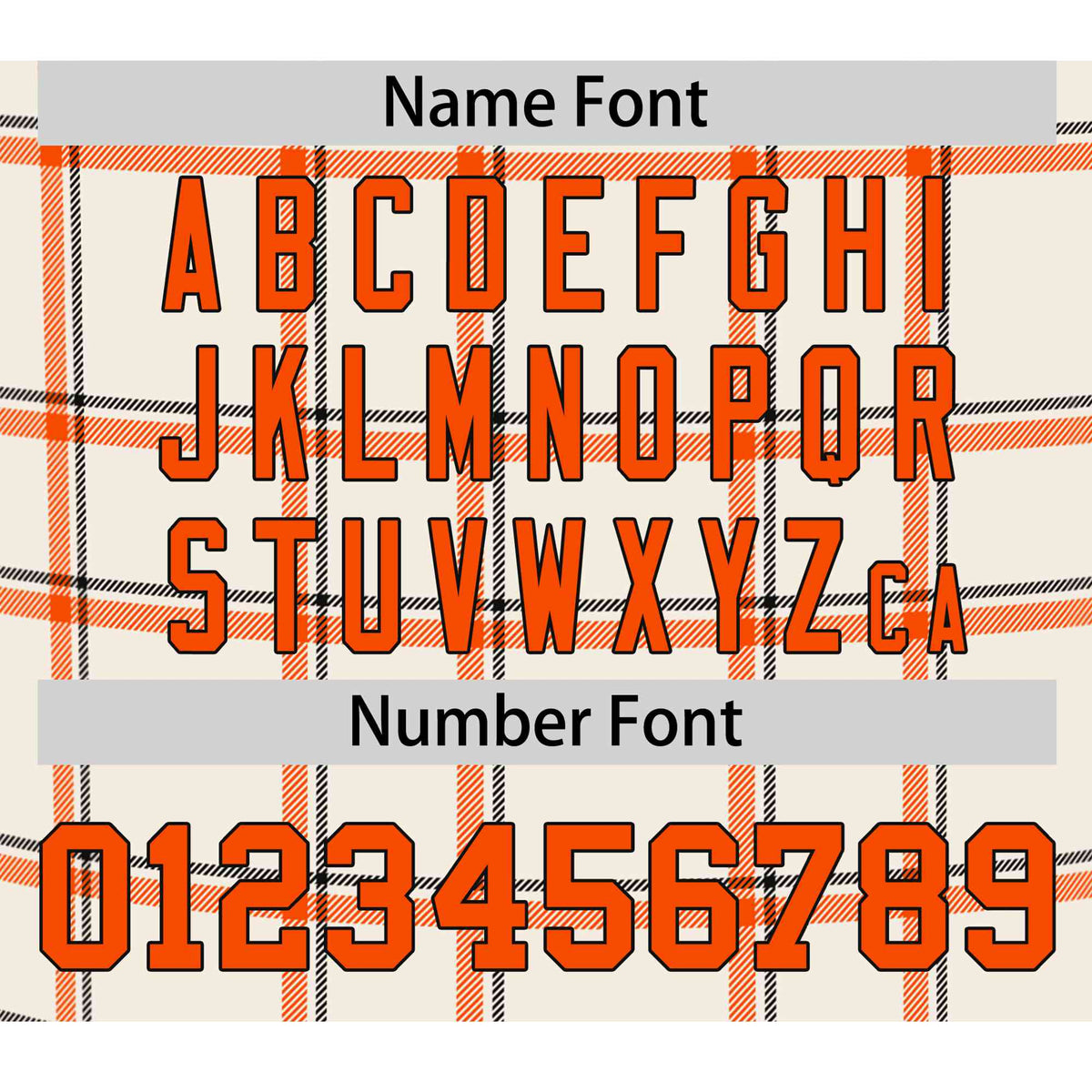 Custom White Orange Personalized Plaid Design Authentic Baseball Jersey