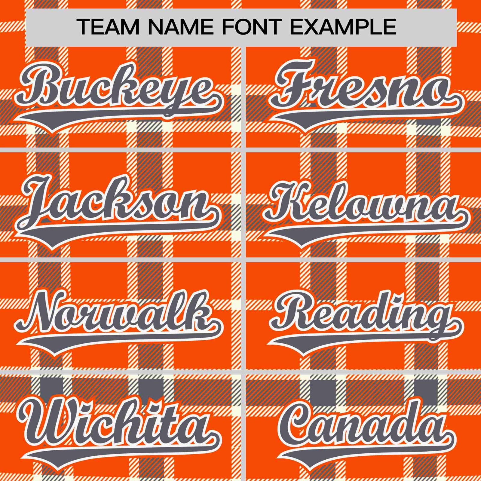Custom Orange Brown Personalized Plaid Design Authentic Baseball Jersey