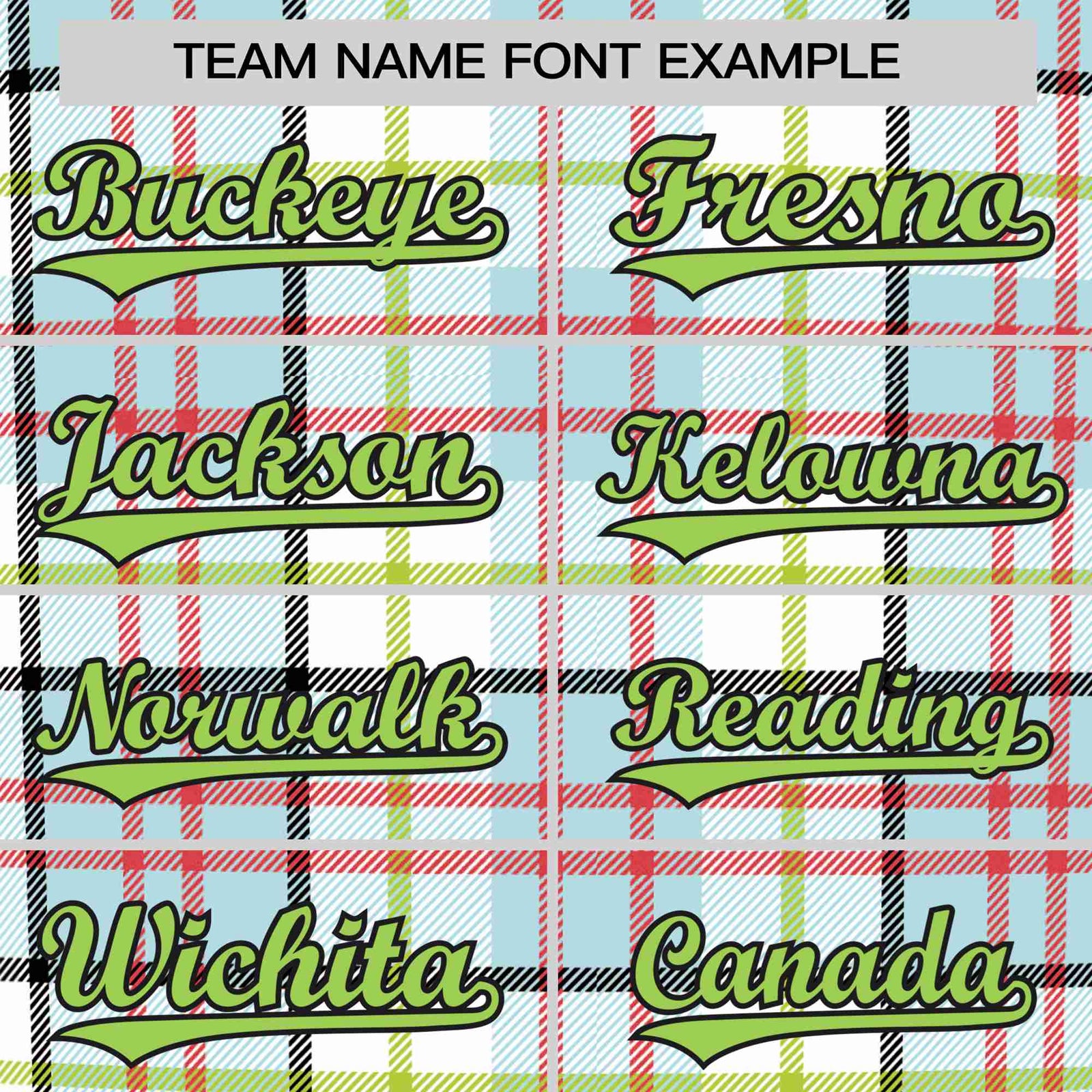 Custom White Neon Green-Red Personalized Plaid Design Authentic Baseball Jersey