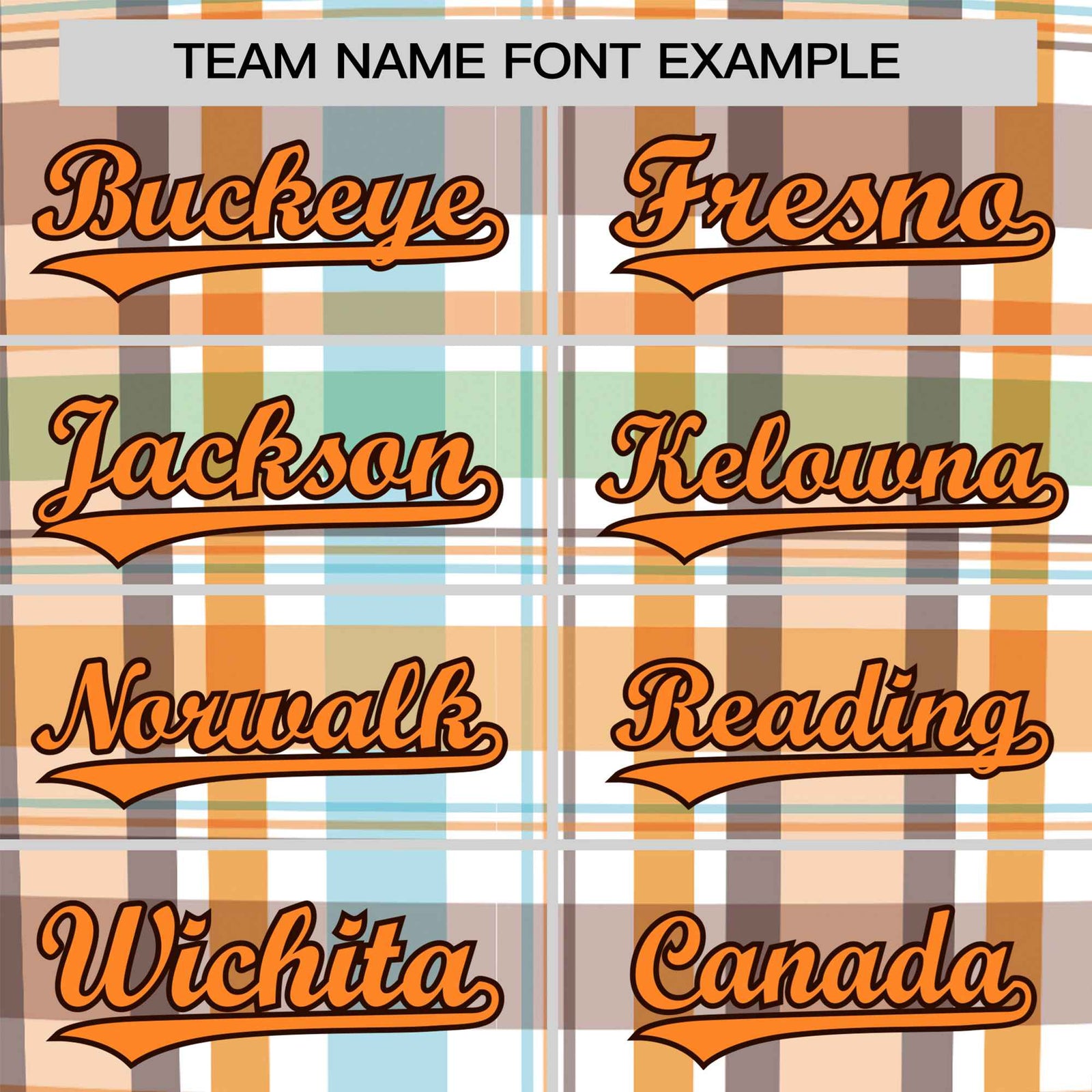 Custom Orange Gray Blue Personalized Plaid Design Authentic Baseball Jersey