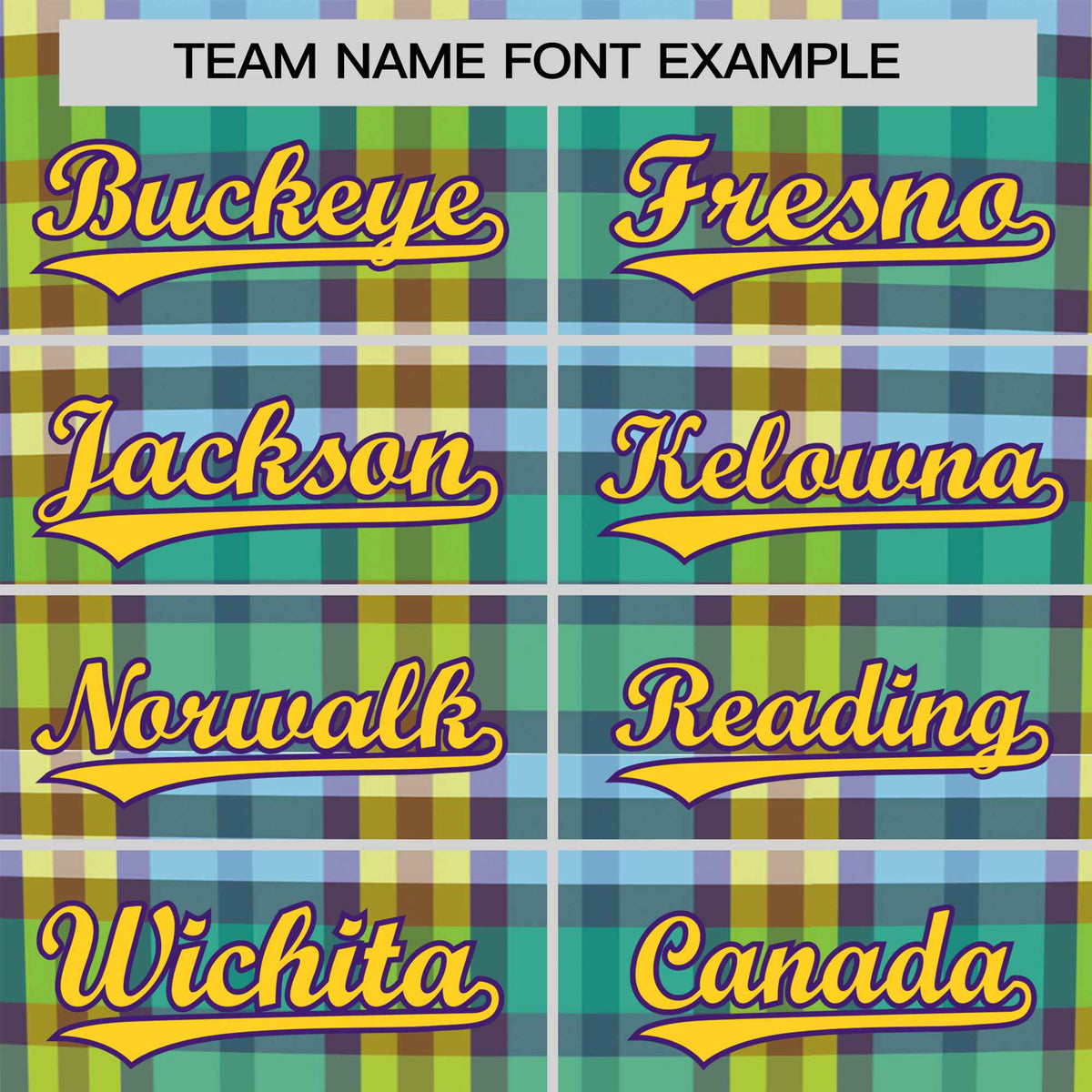 Custom Green Yellow Personalized Plaid Design Authentic Baseball Jersey