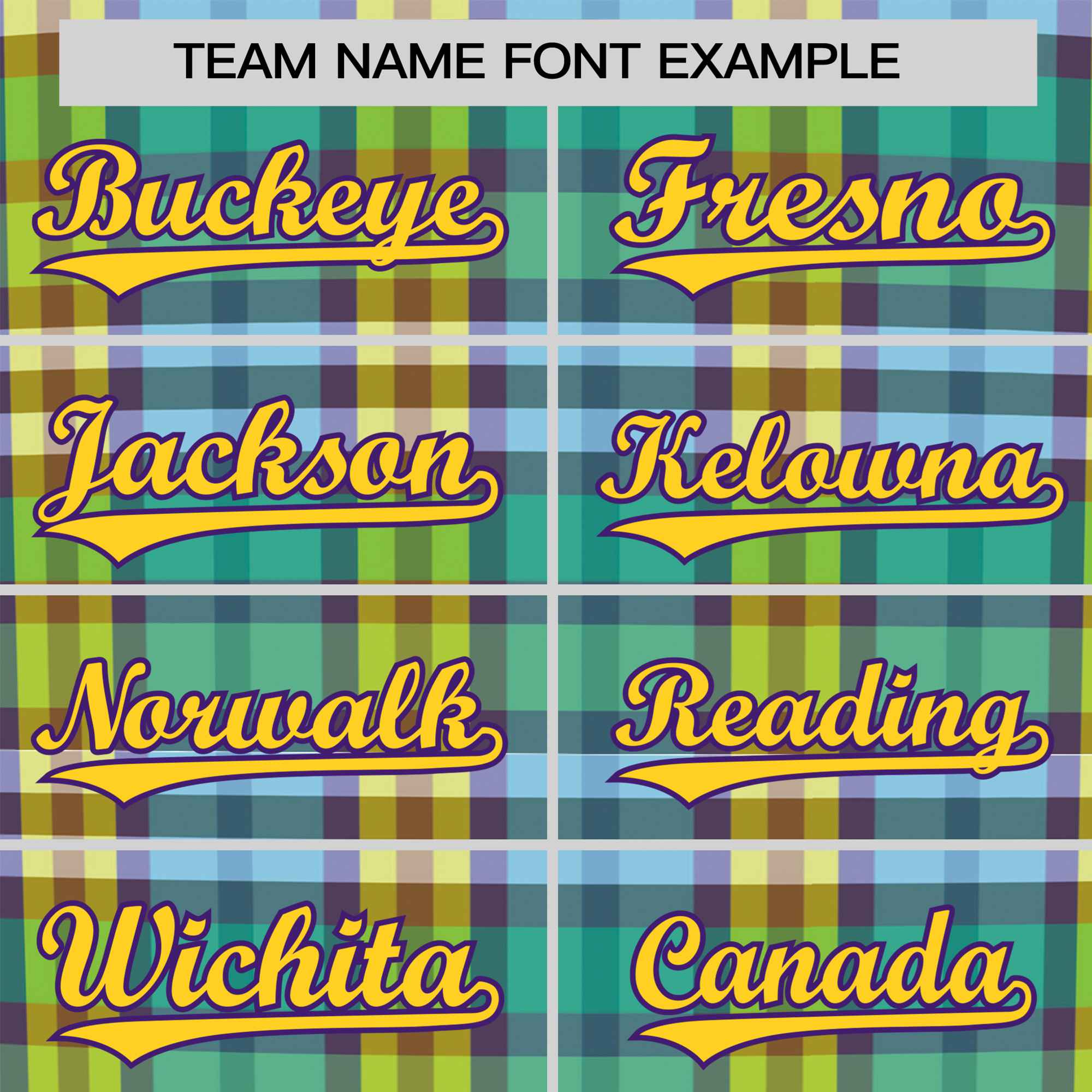 Custom Green Yellow Personalized Plaid Design Authentic Baseball Jersey