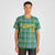 Custom Green Yellow Personalized Plaid Design Authentic Baseball Jersey