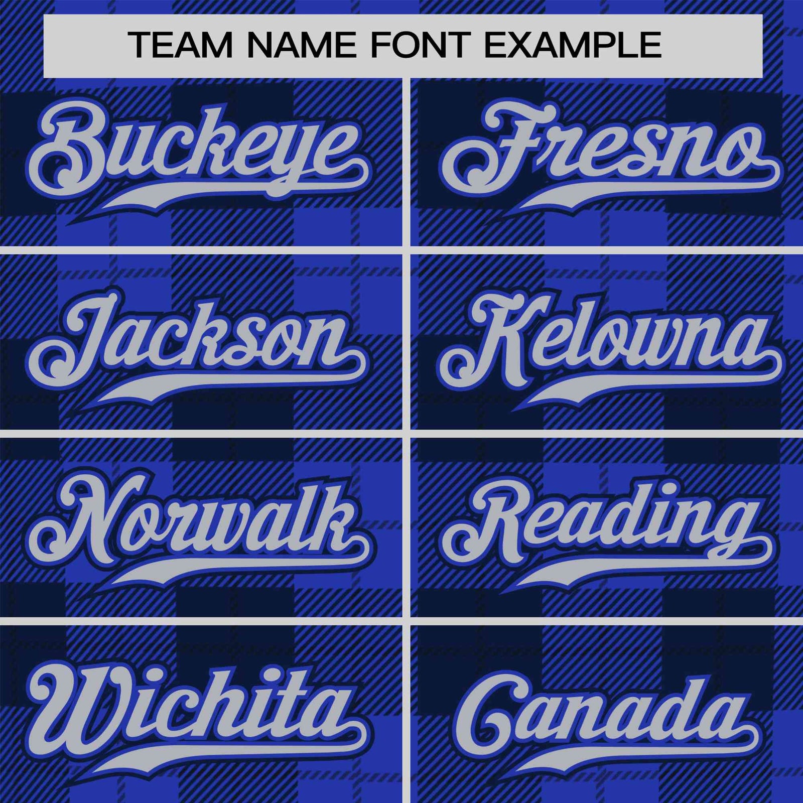 Custom Royal Navy Personalized Plaid Design Authentic Baseball Jersey