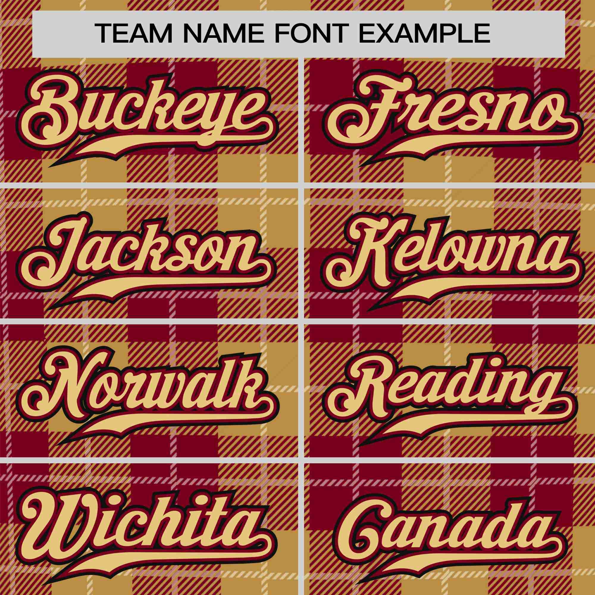 Custom Yellow Crimson Personalized Plaid Design Authentic Baseball Jersey