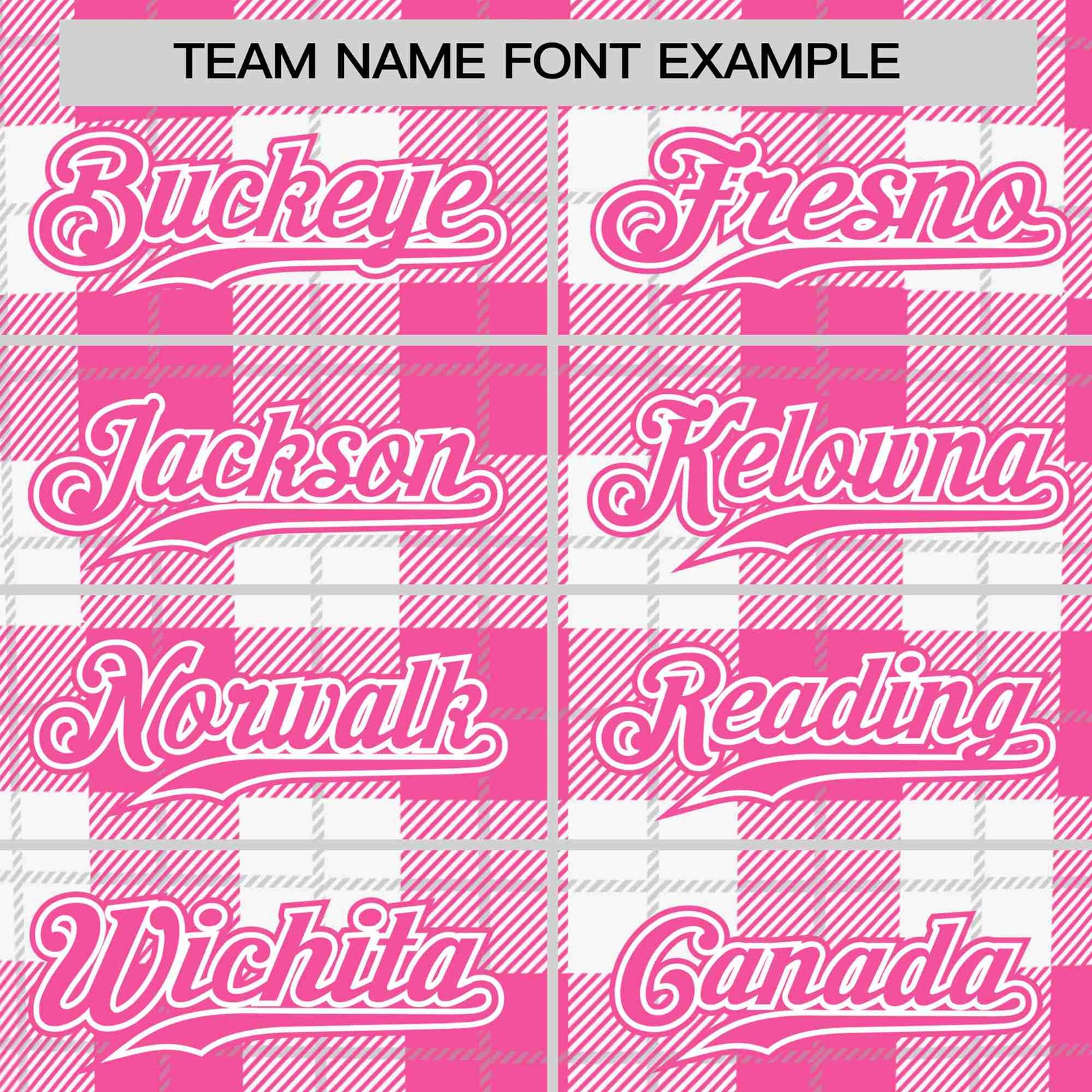 Custom Pink White Personalized Plaid Design Authentic Baseball Jersey