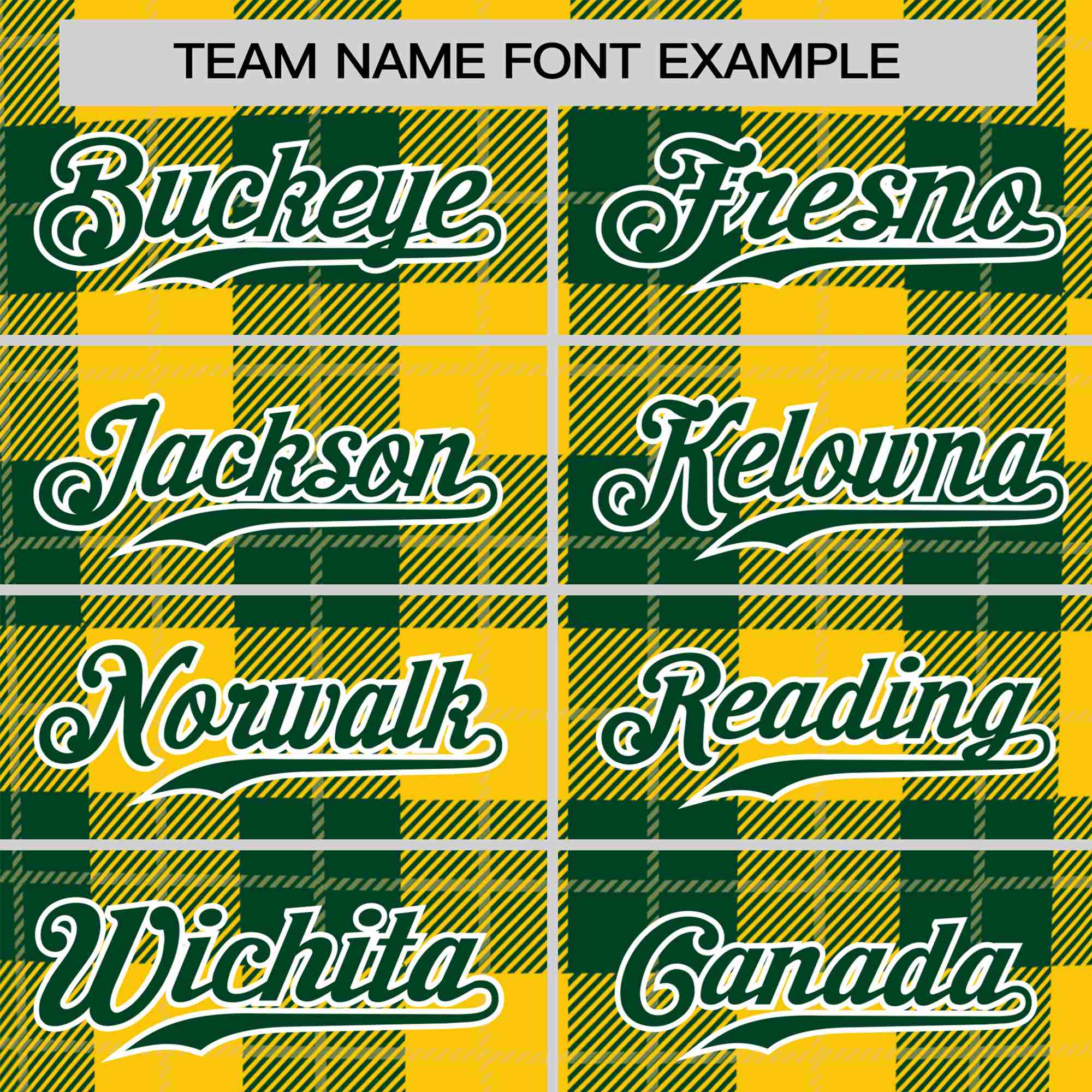 Custom Yellow Green Personalized Plaid Design Authentic Baseball Jersey