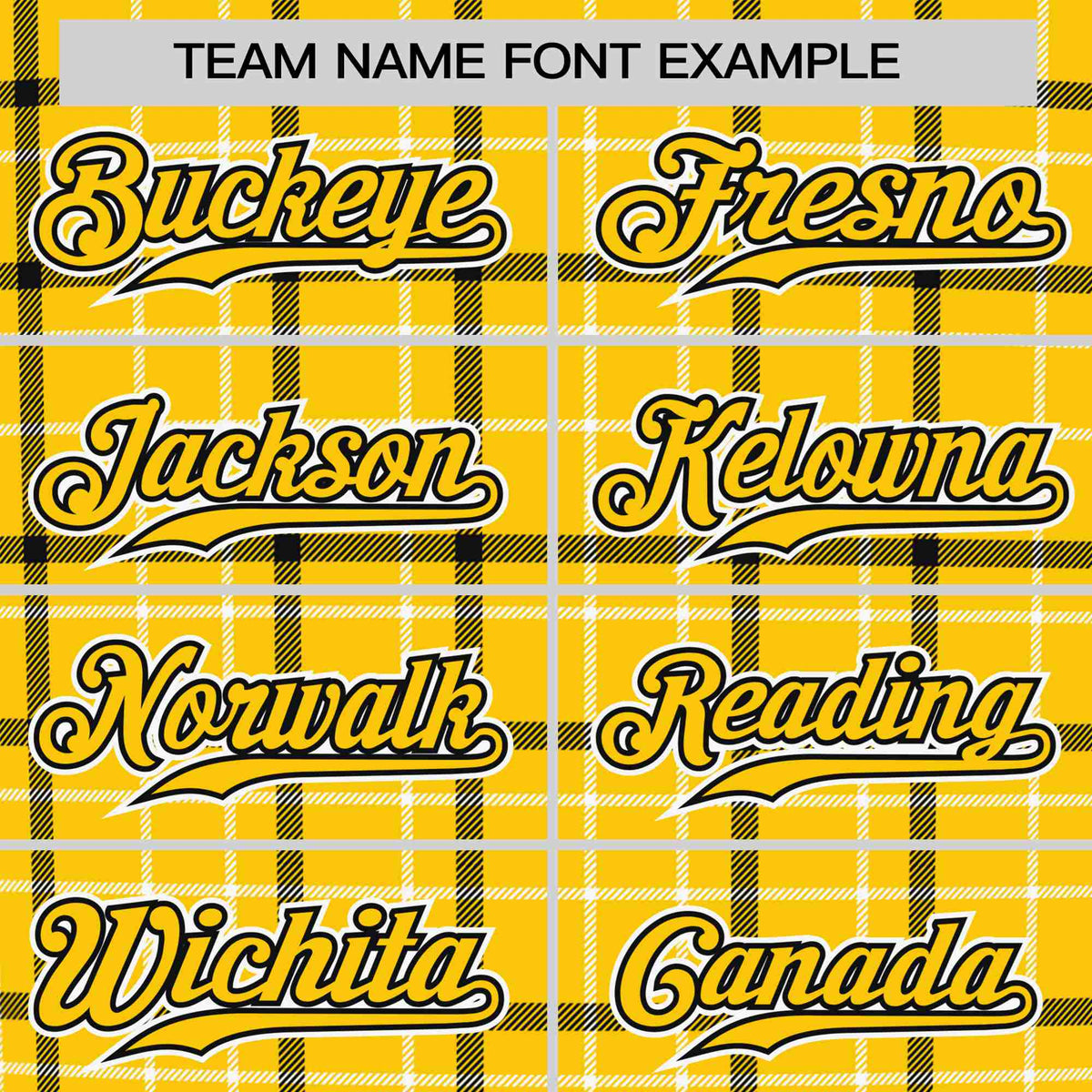 Custom Gold Black Personalized Plaid Design Authentic Baseball Jersey