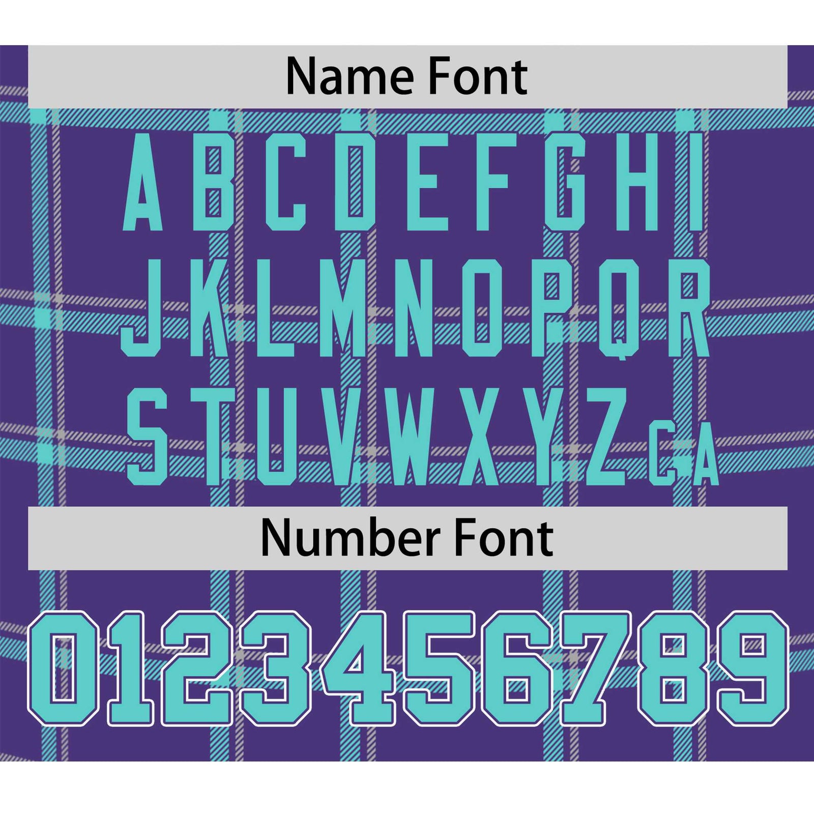 Custom Purple Aqua Personalized Plaid Design Authentic Baseball Jersey