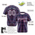 Custom Navy Pink Personalized Plaid Design Authentic Baseball Jersey