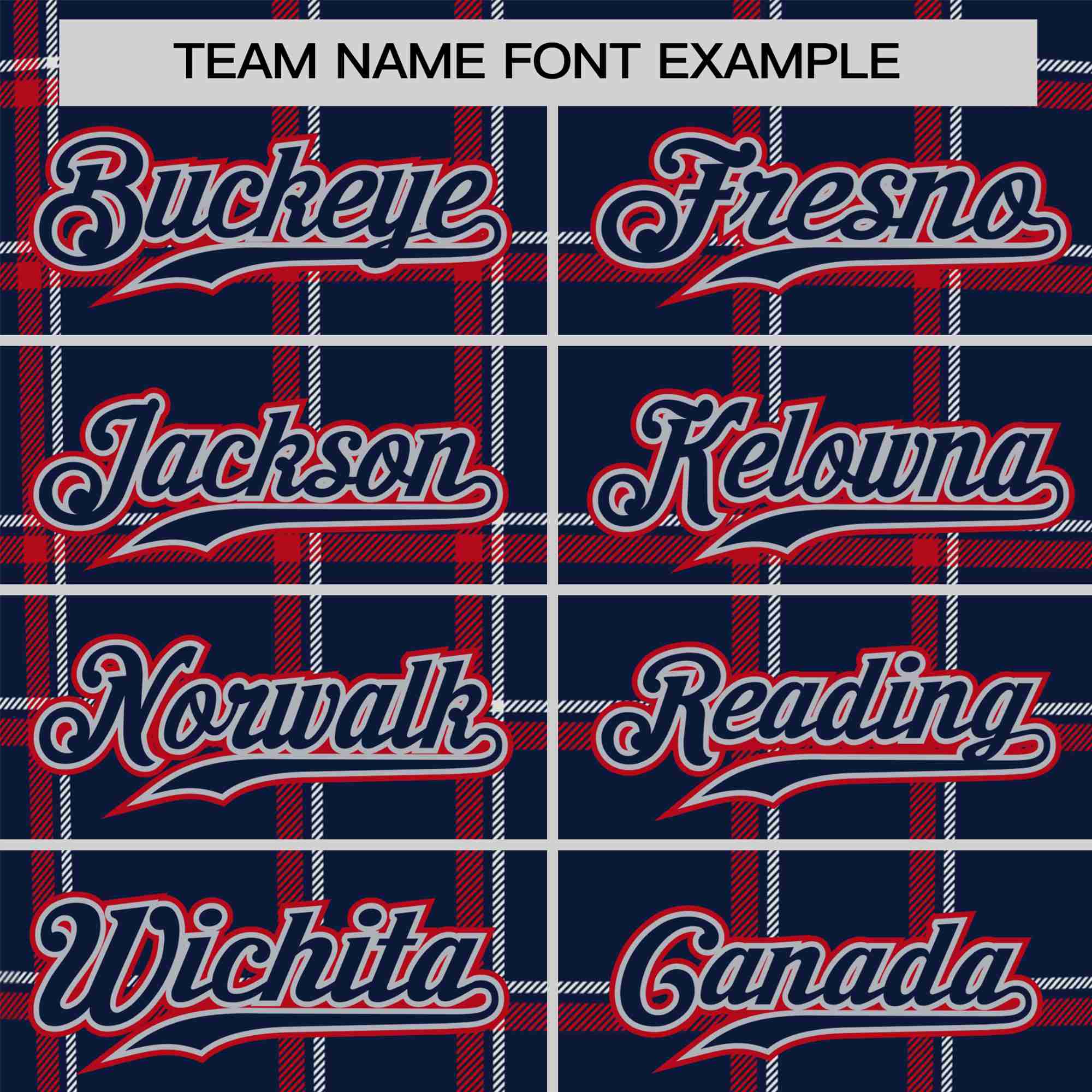 Custom Navy Red Personalized Plaid Design Authentic Baseball Jersey