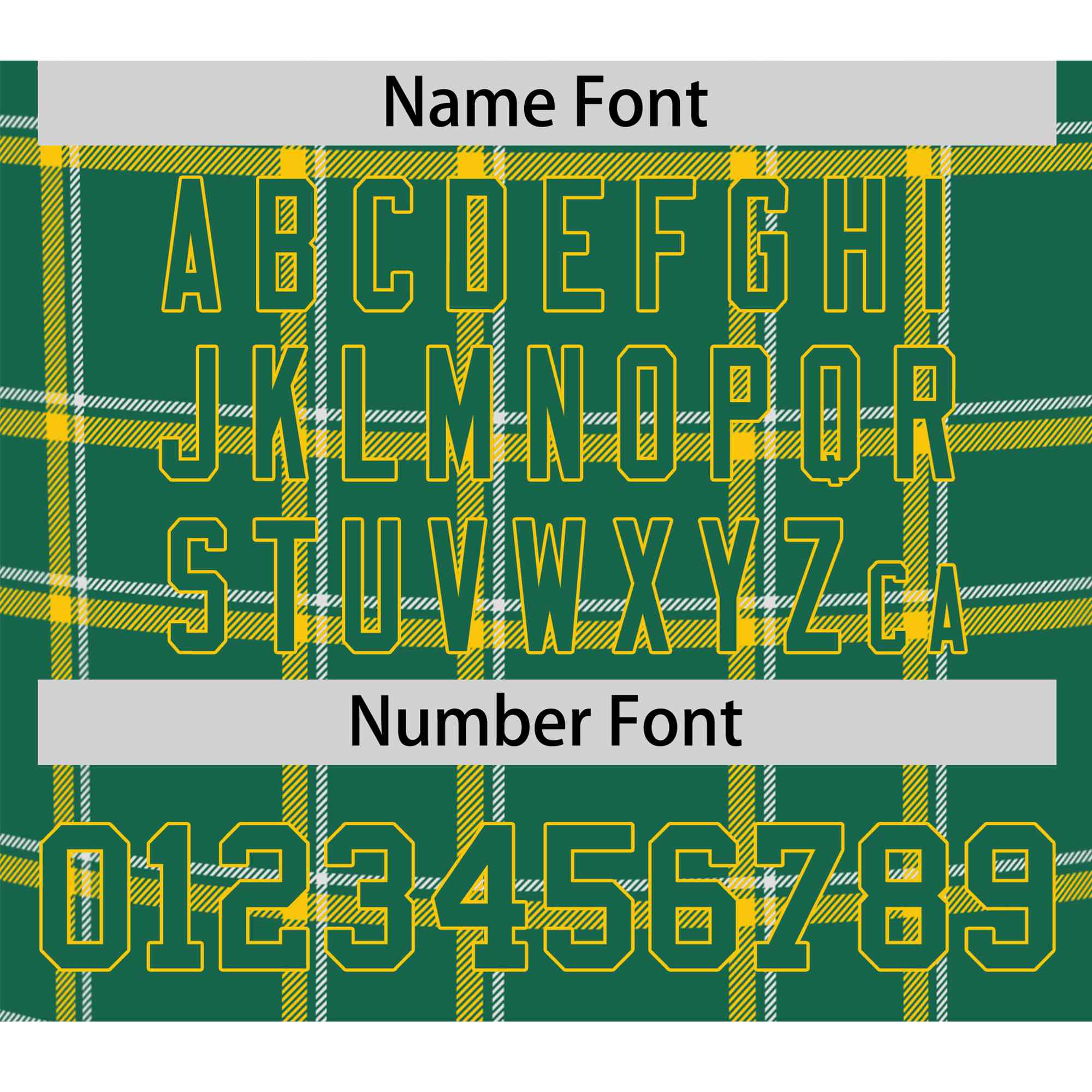 Custom Kelly Green Gold Personalized Plaid Design Authentic Baseball Jersey