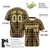 Custom Brown Yellow Personalized Plaid Design Authentic Baseball Jersey