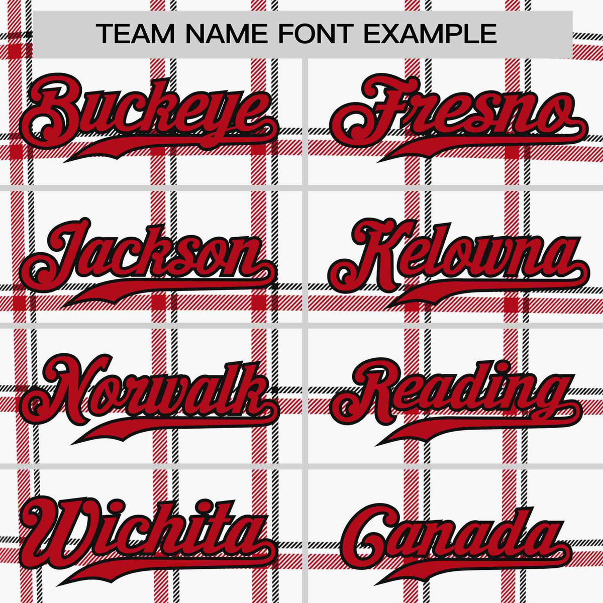 Custom White Red Personalized Plaid Design Authentic Baseball Jersey