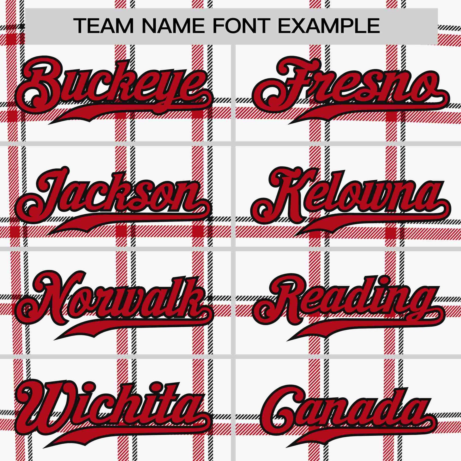 Custom White Red Personalized Plaid Design Authentic Baseball Jersey