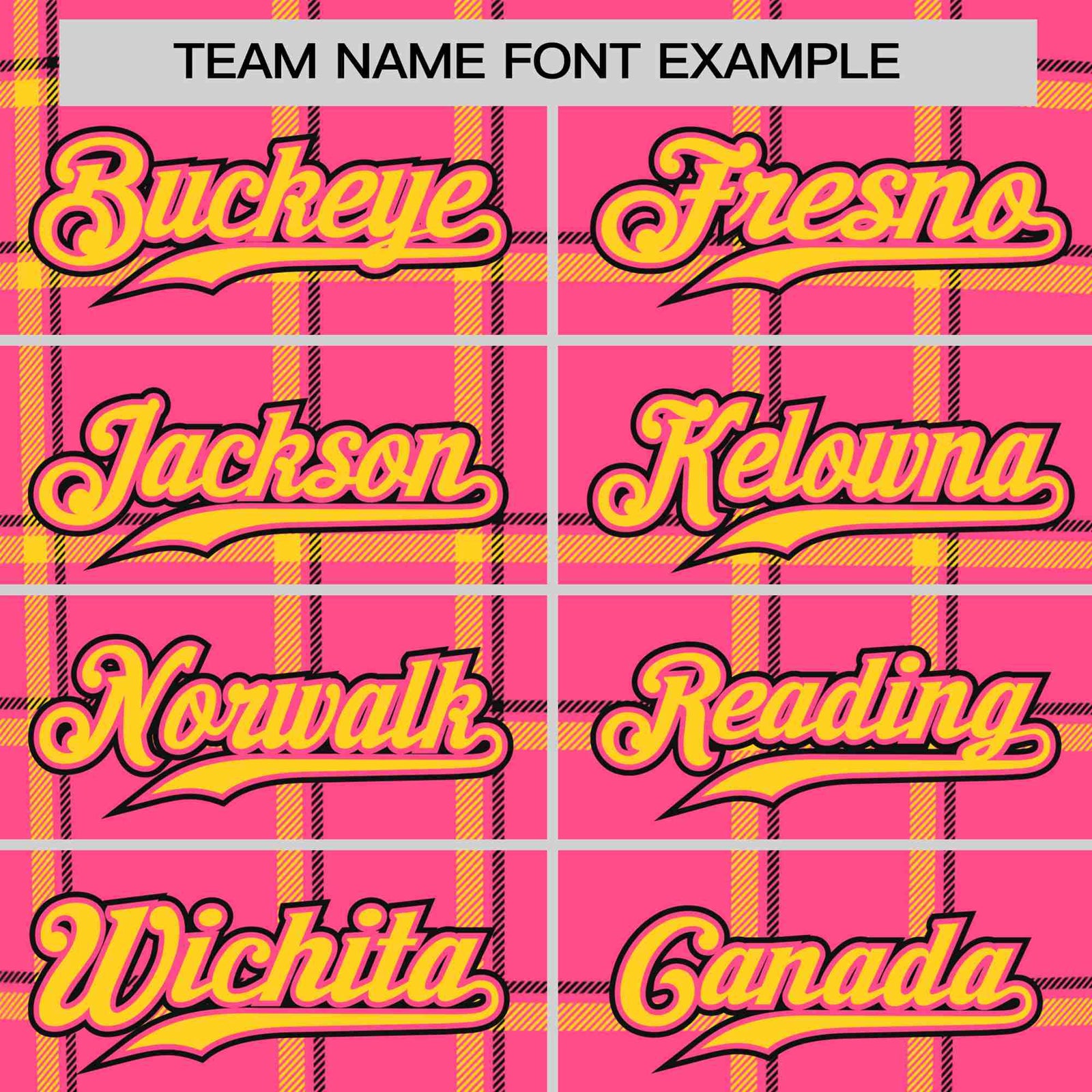 Custom Pink Gold Personalized Plaid Design Authentic Baseball Jersey