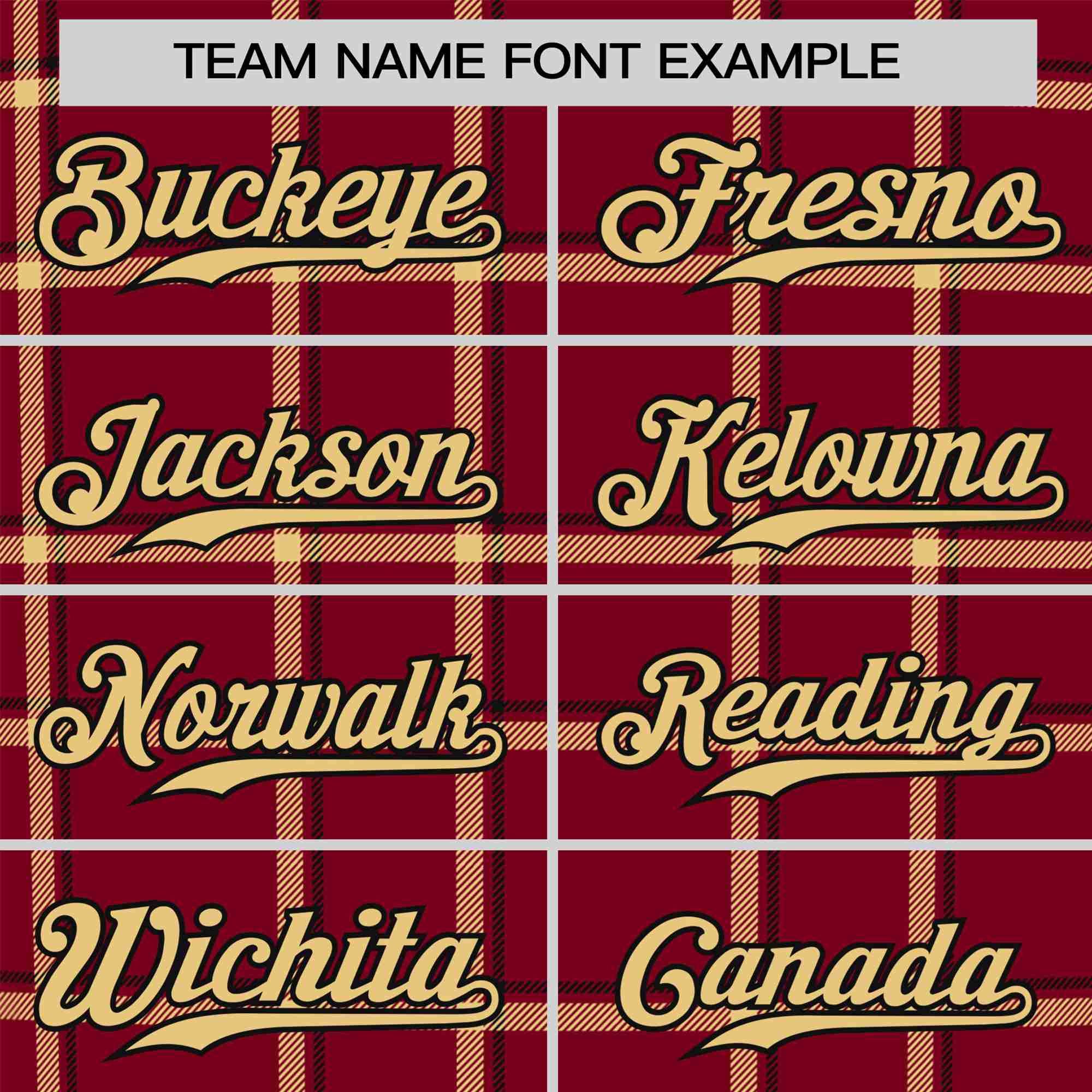 Custom Crimson Khaki Personalized Plaid Design Authentic Baseball Jersey