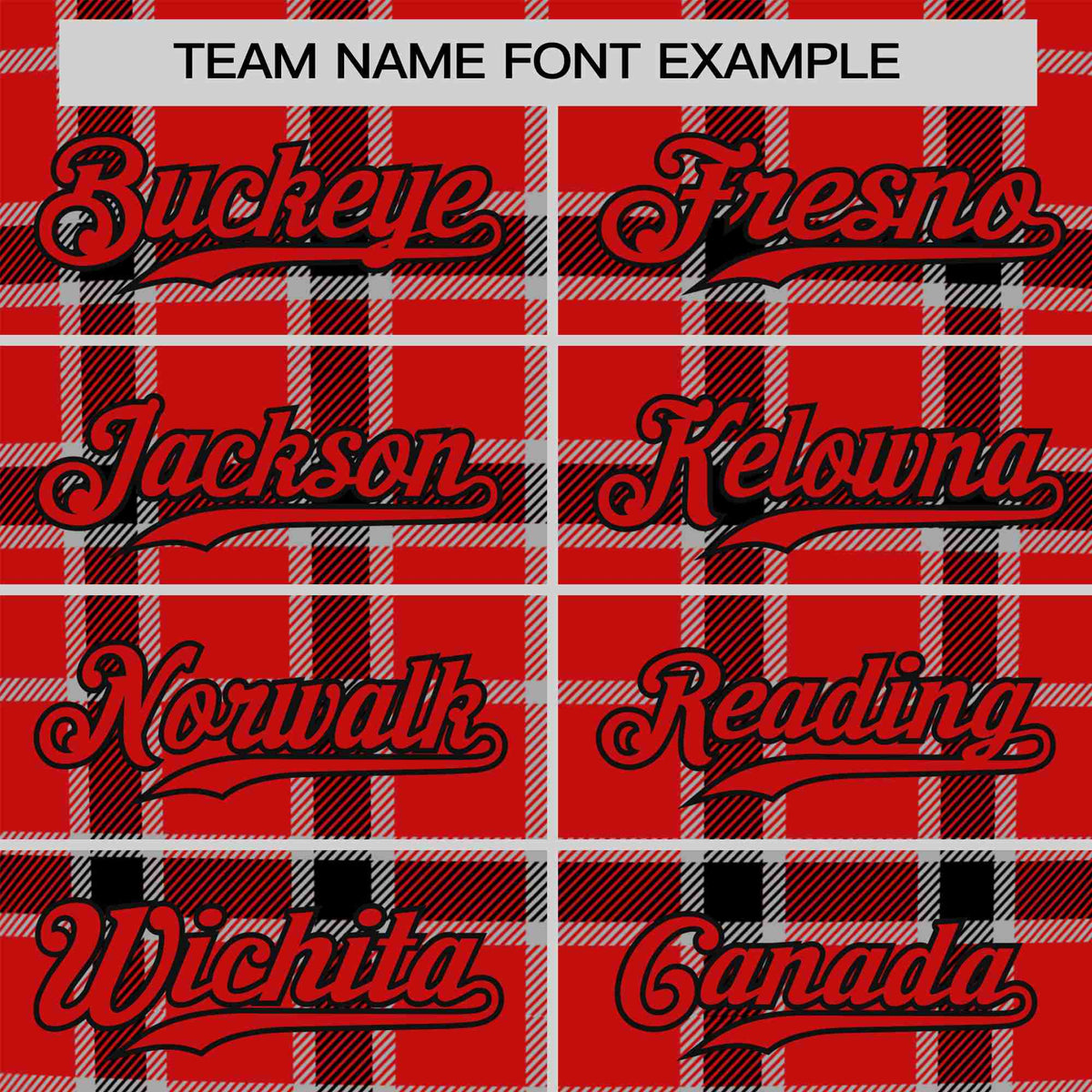 Custom Red Crimson Personalized Plaid Design Authentic Baseball Jersey