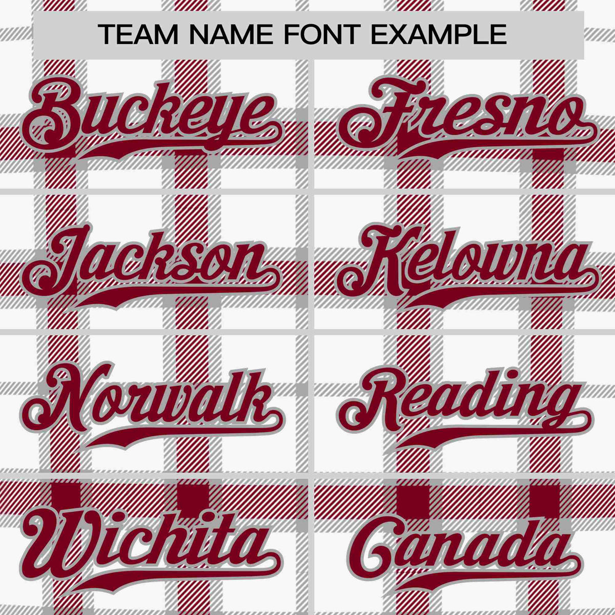 Custom White Crimson Personalized Plaid Design Authentic Baseball Jersey