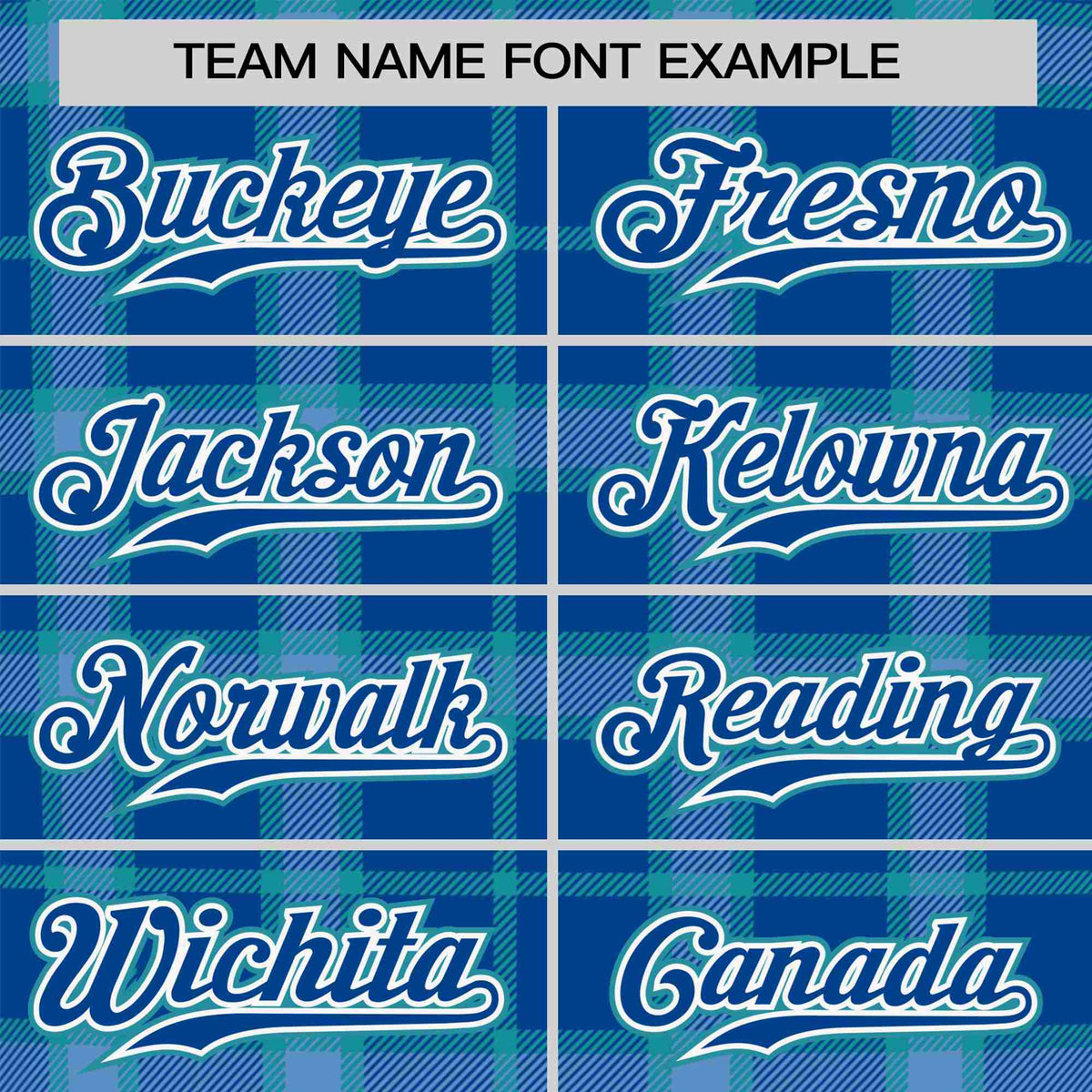 Custom Royal Blue Personalized Plaid Design Authentic Baseball Jersey