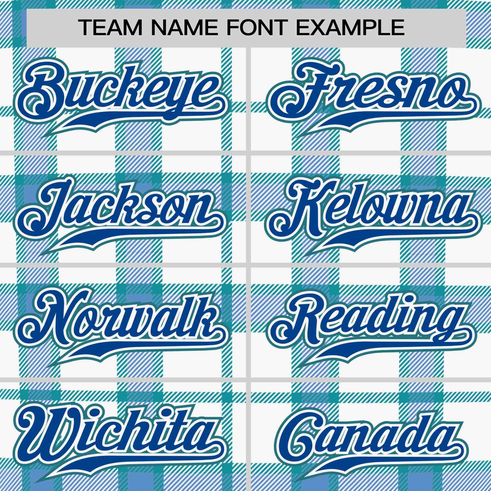 Custom White Light Blue Personalized Plaid Design Authentic Baseball Jersey