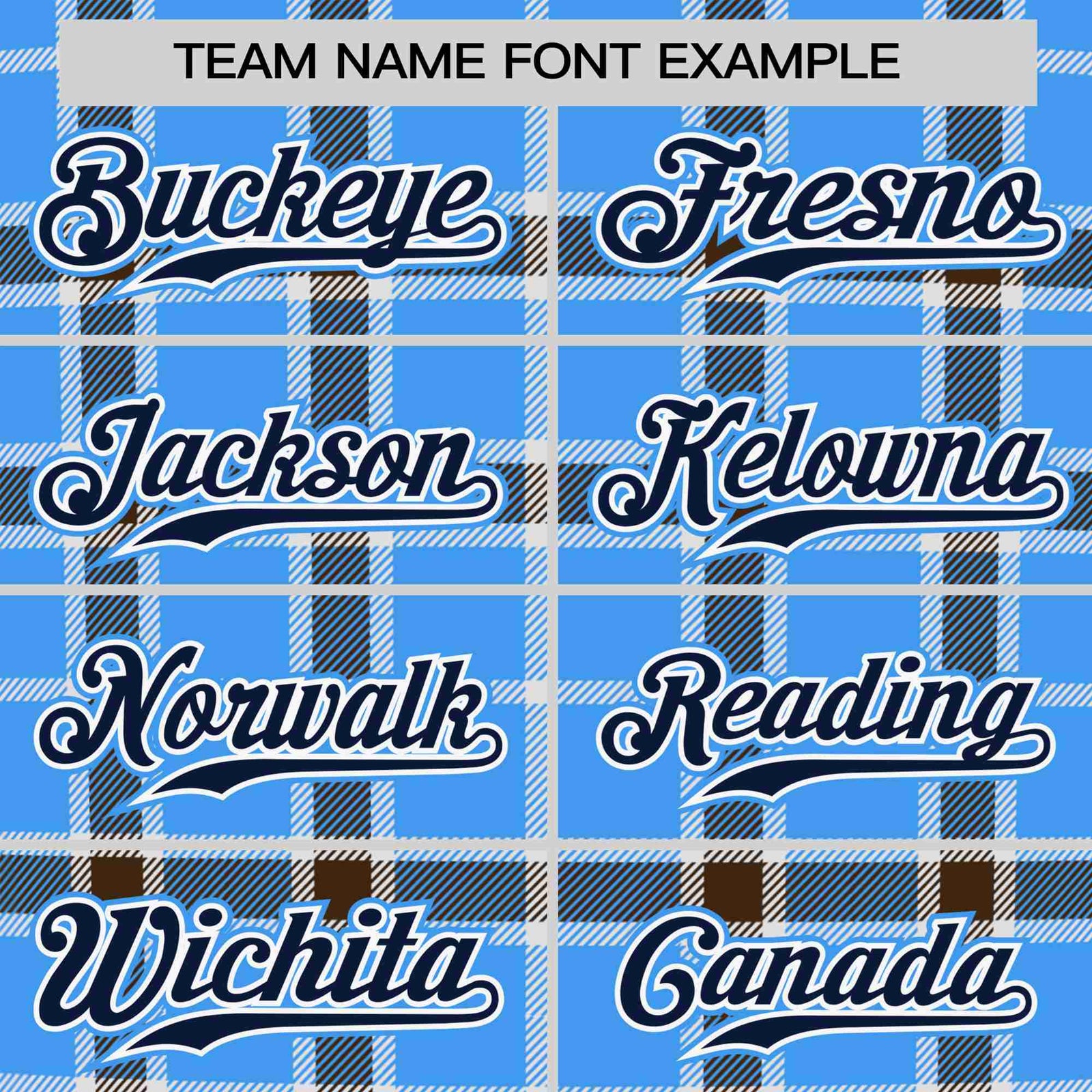 Custom Powder Blue Navy Personalized Plaid Design Authentic Baseball Jersey