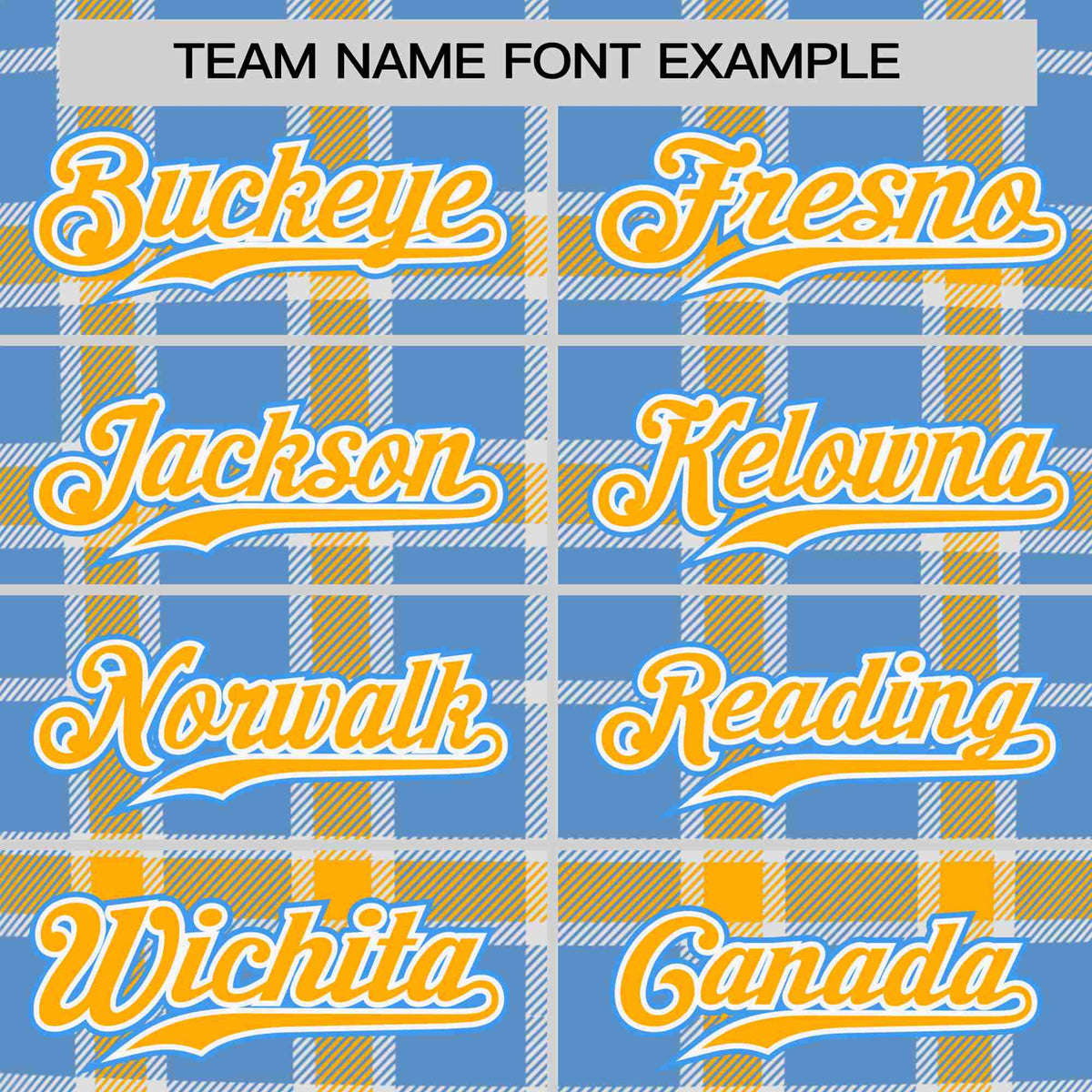 Custom Light Blue Yellow Personalized Plaid Design Authentic Baseball Jersey