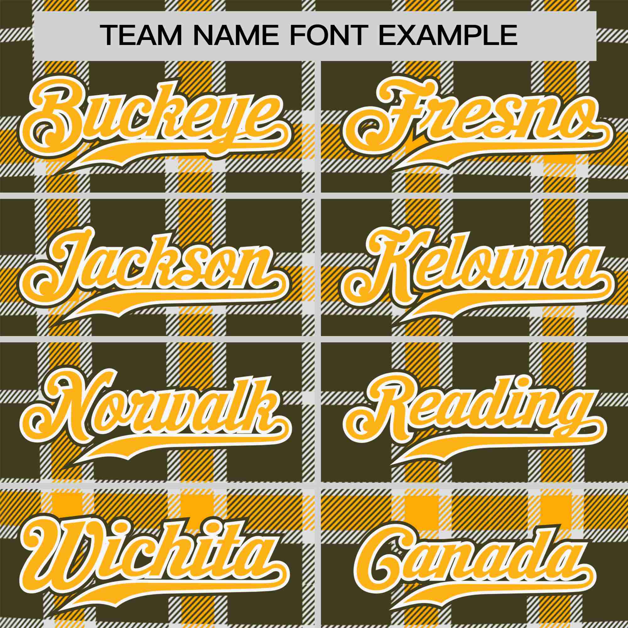 Custom Yellow Dark Gray Personalized Plaid Design Authentic Baseball Jersey