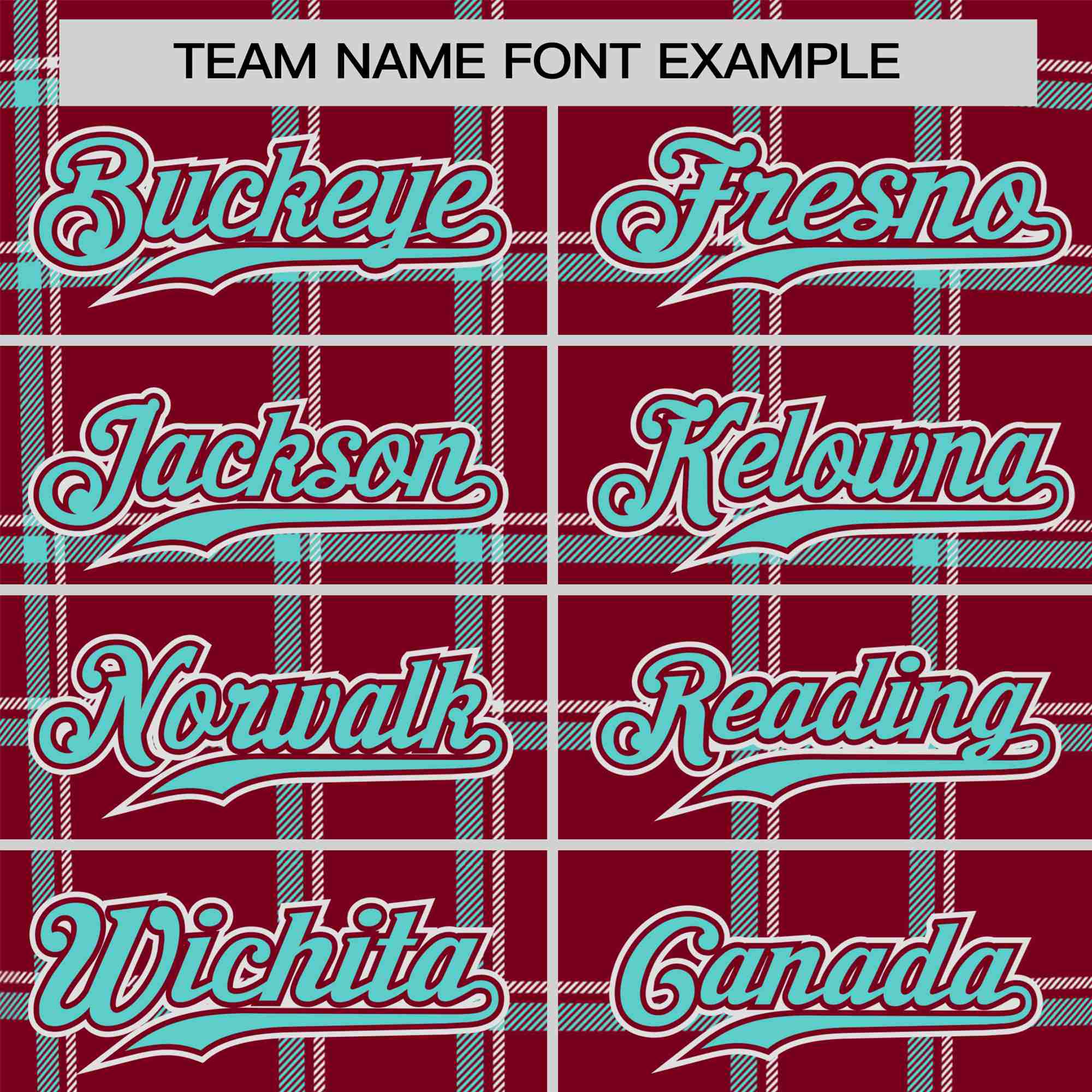 Custom Crimson Aqua Personalized Plaid Design Authentic Baseball Jersey