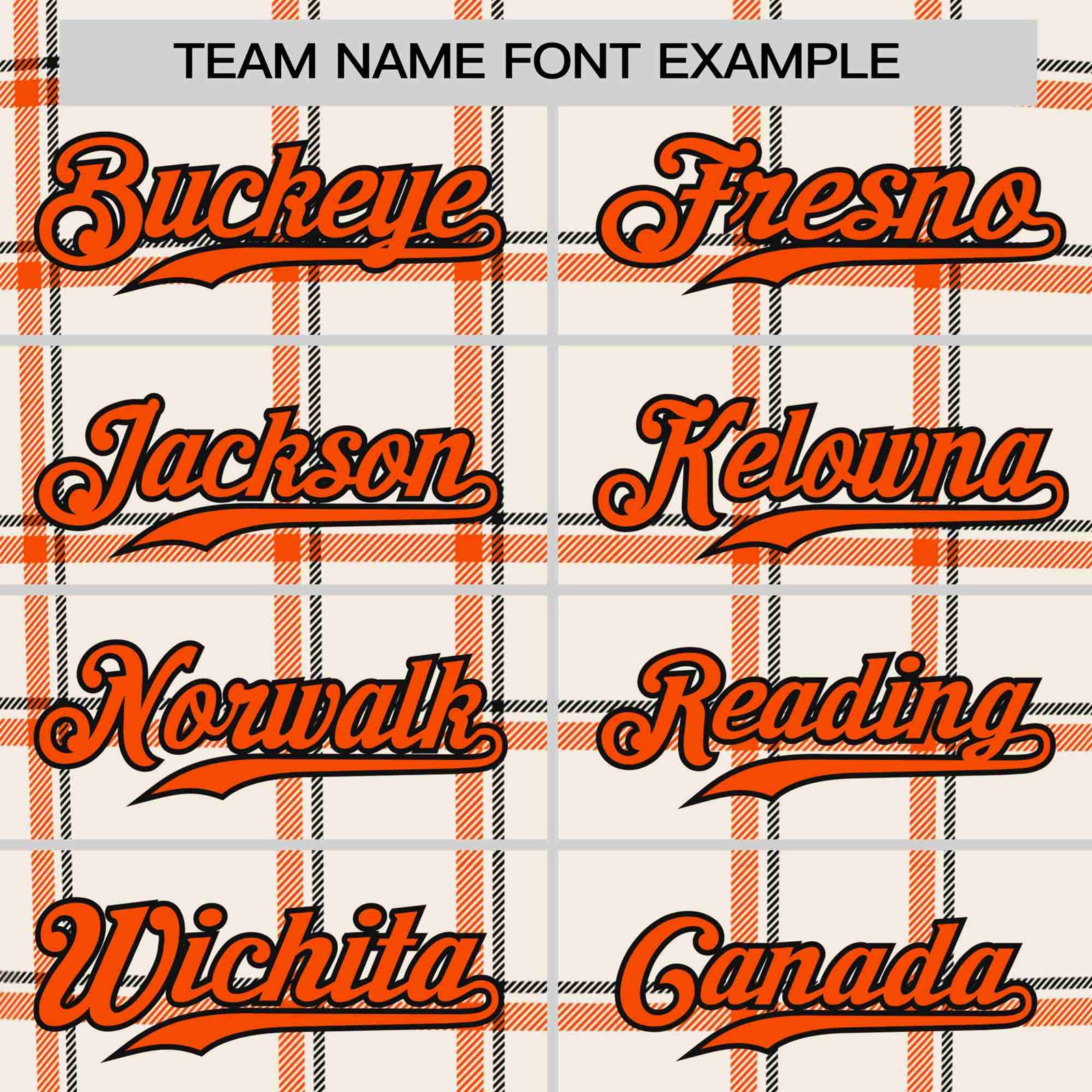 Custom White Orange Personalized Plaid Design Authentic Baseball Jersey