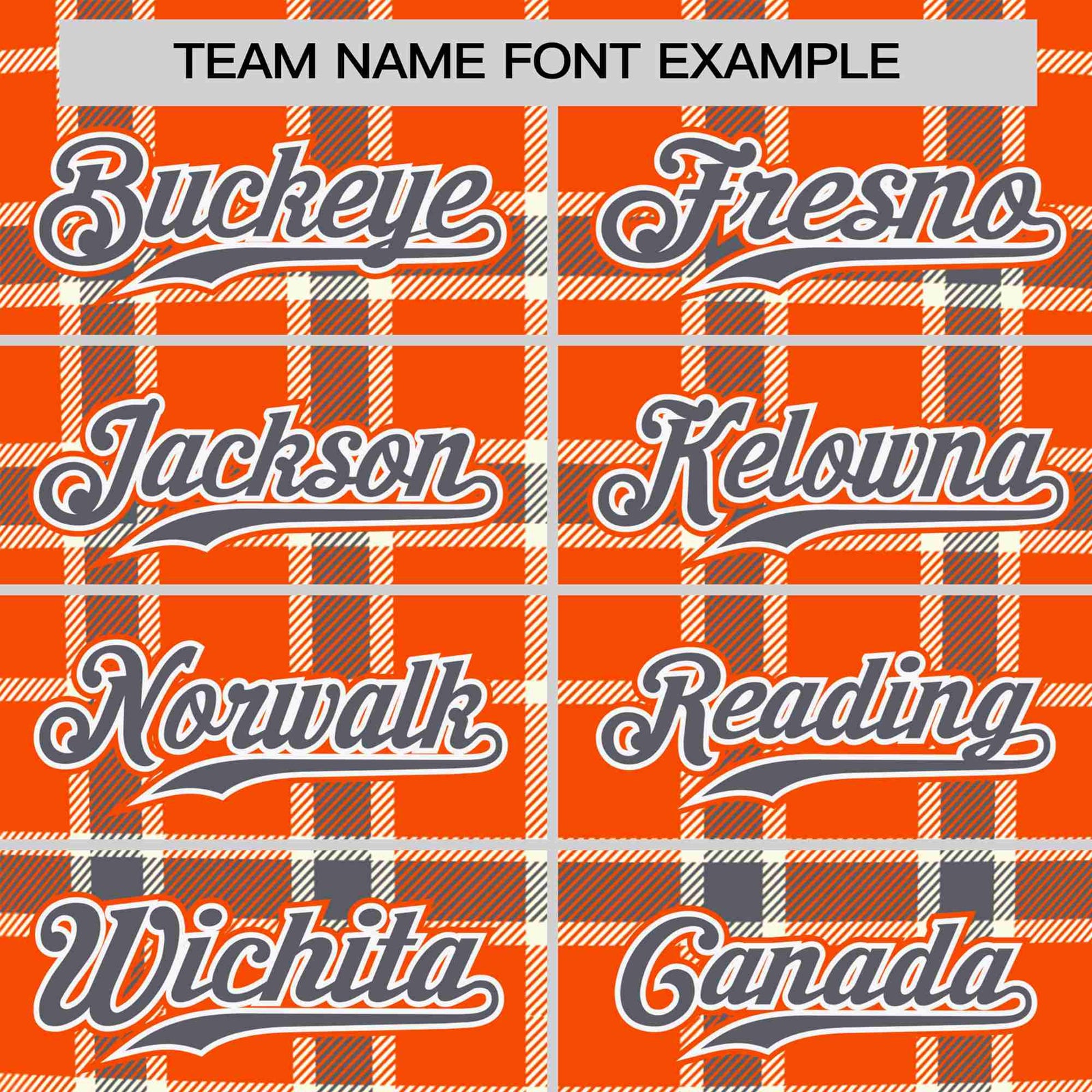 Custom Orange Brown Personalized Plaid Design Authentic Baseball Jersey