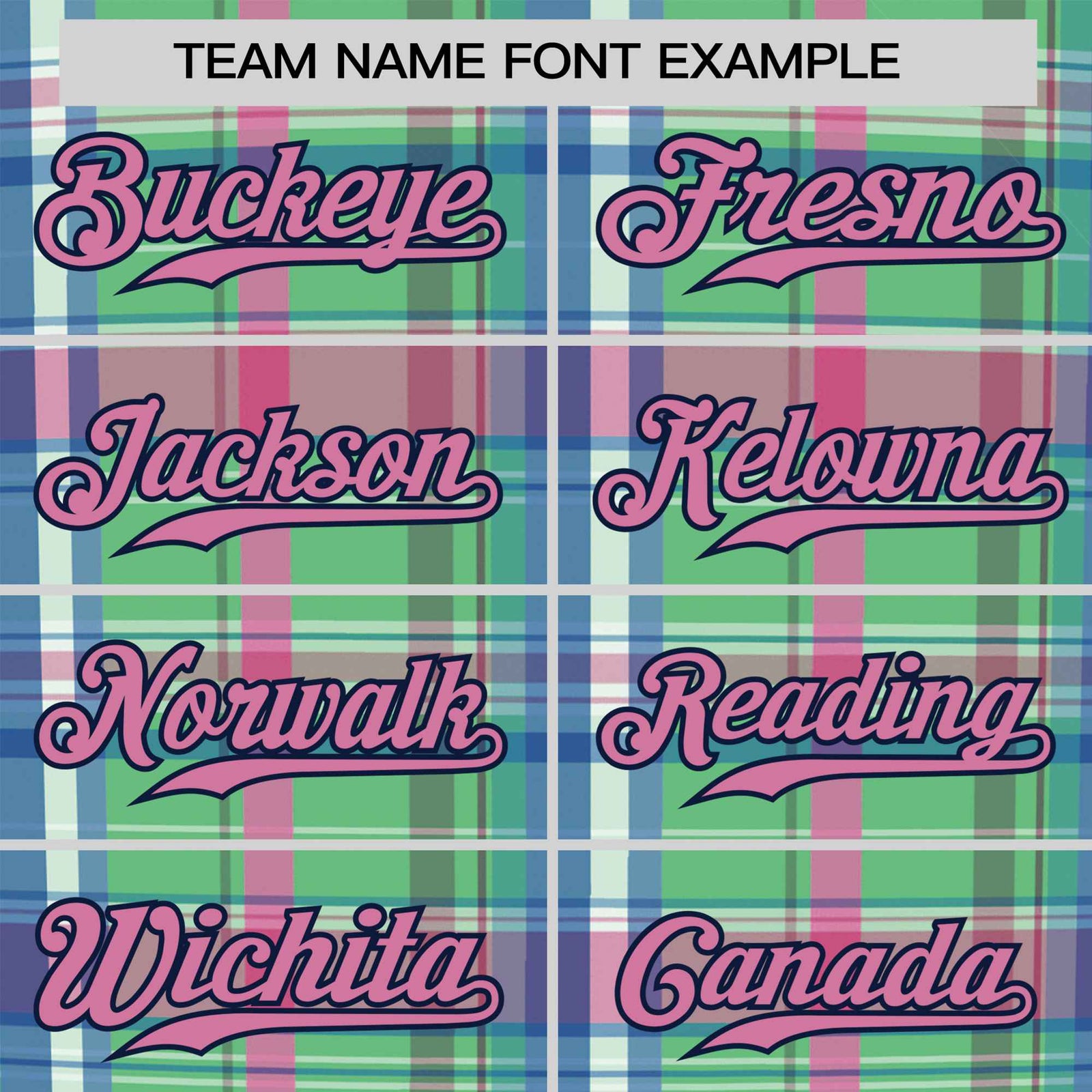 Custom Kelly Green Light Blue Personalized Plaid Design Authentic Baseball Jersey