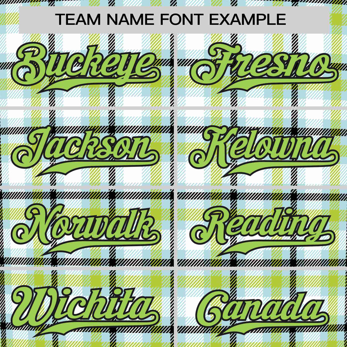 Custom Neon Green Black Personalized Plaid Design Authentic Baseball Jersey