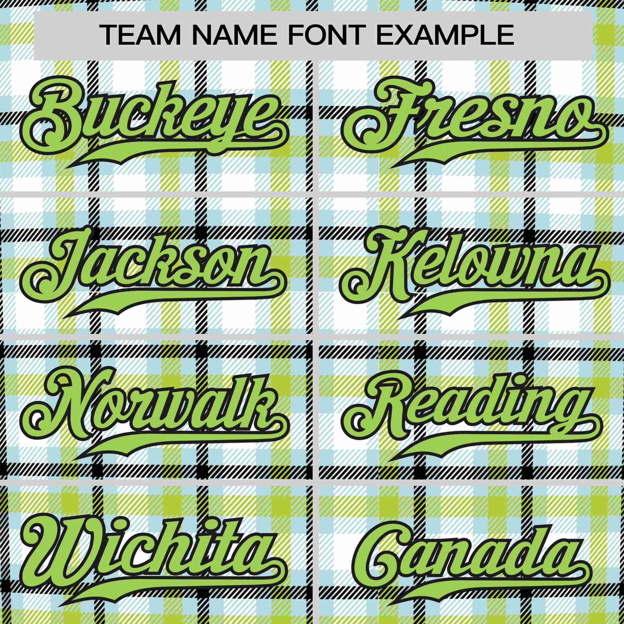 Custom Neon Green Black Personalized Plaid Design Authentic Baseball Jersey