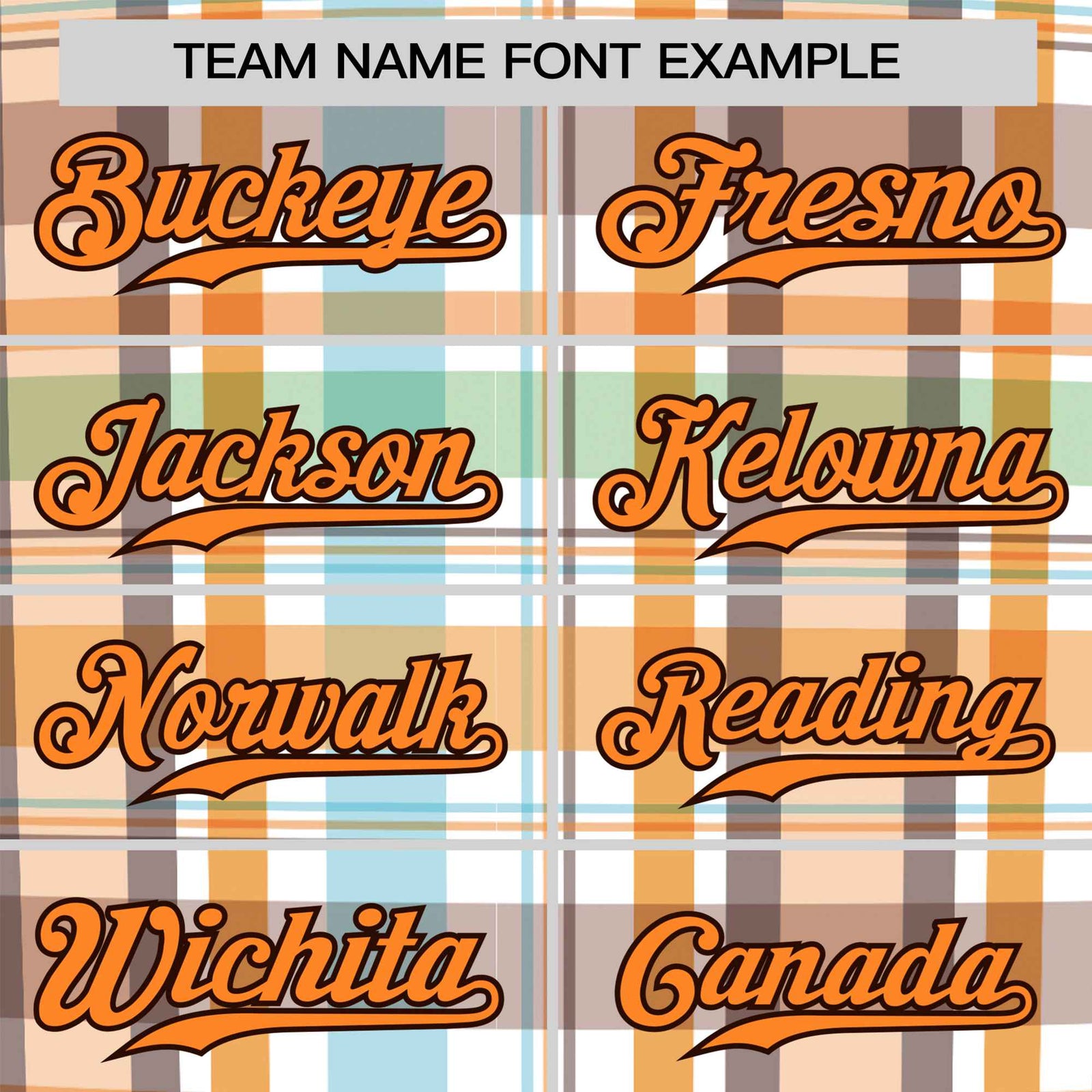 Custom Orange Gray Blue Personalized Plaid Design Authentic Baseball Jersey