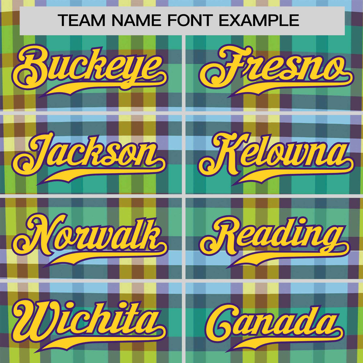 Custom Green Yellow Personalized Plaid Design Authentic Baseball Jersey