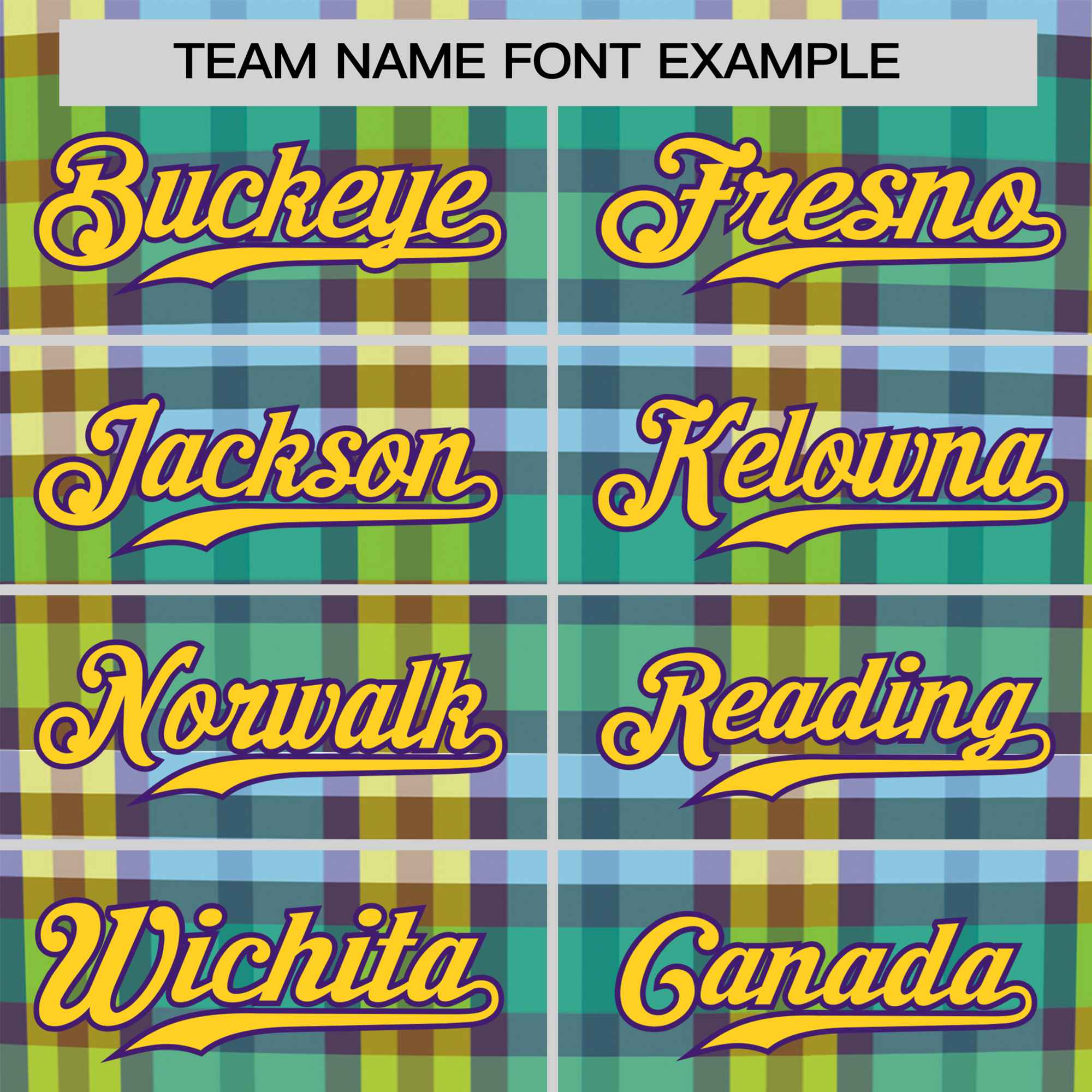 Custom Green Yellow Personalized Plaid Design Authentic Baseball Jersey