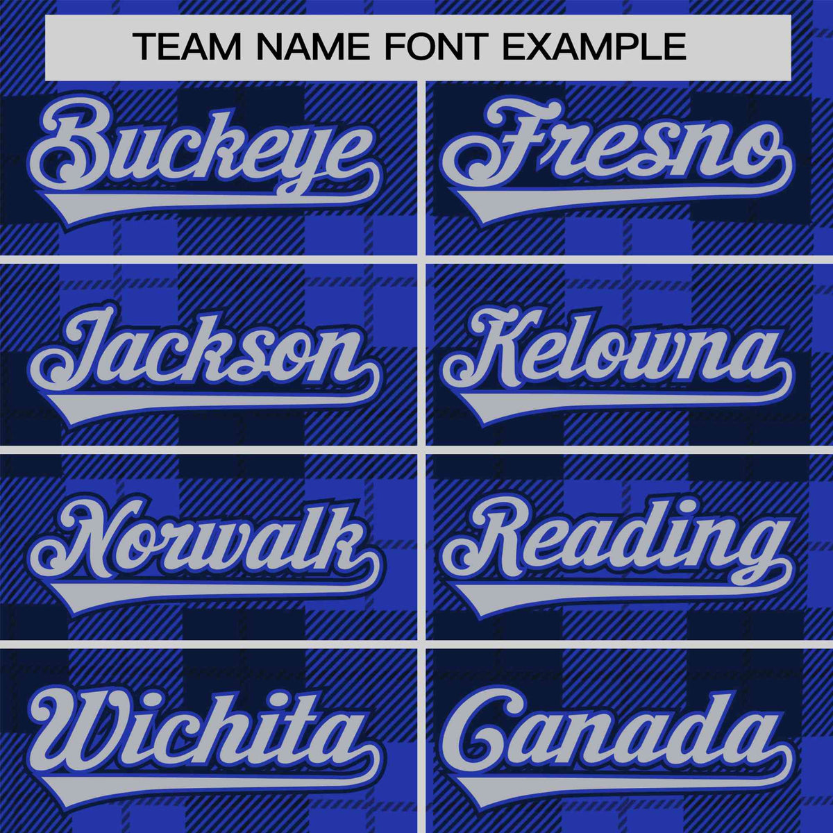 Custom Royal Navy Personalized Plaid Design Authentic Baseball Jersey