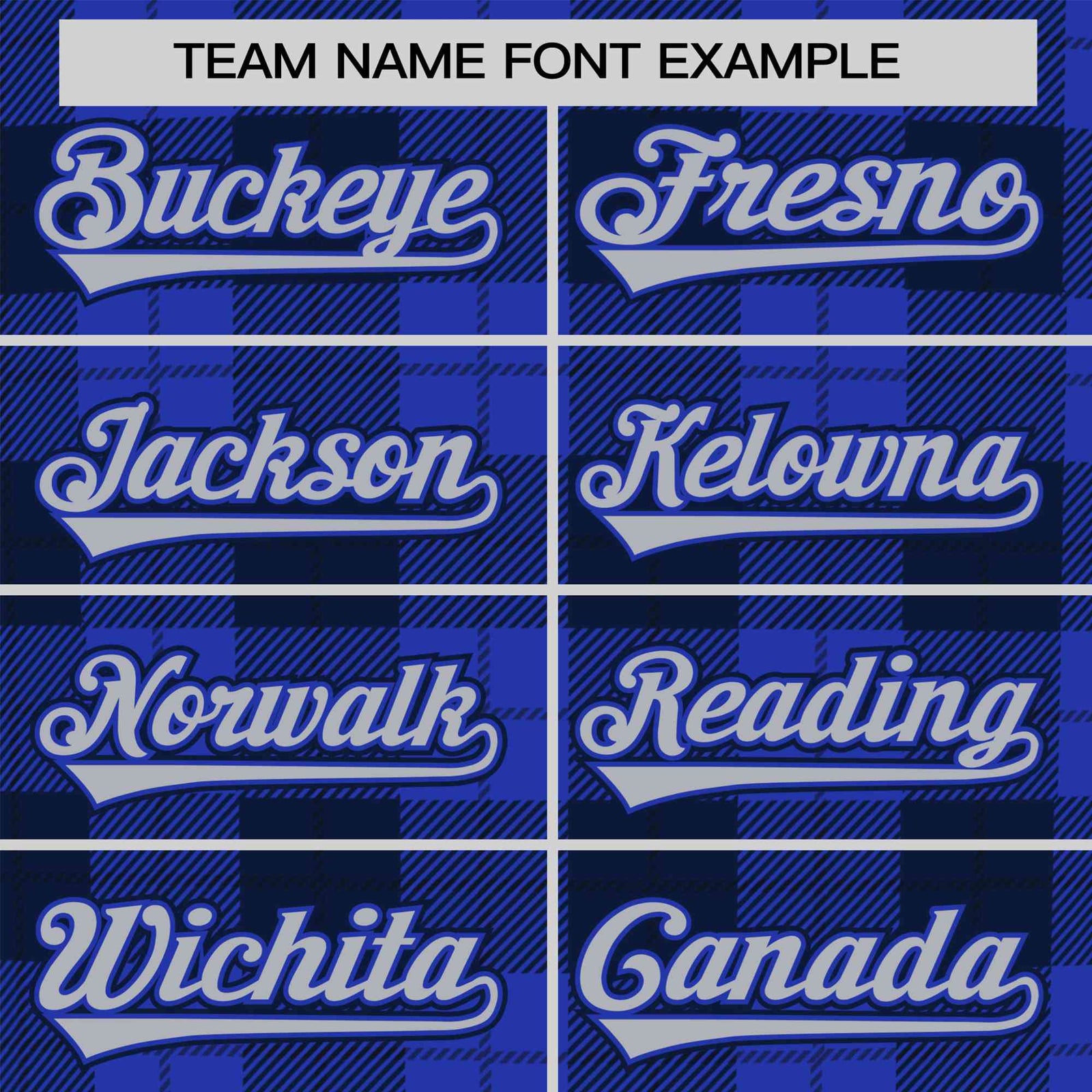 Custom Royal Navy Personalized Plaid Design Authentic Baseball Jersey