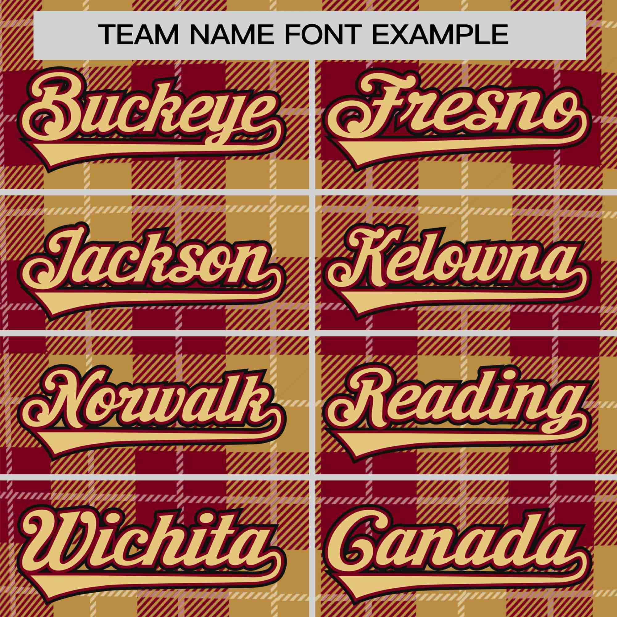 Custom Yellow Crimson Personalized Plaid Design Authentic Baseball Jersey