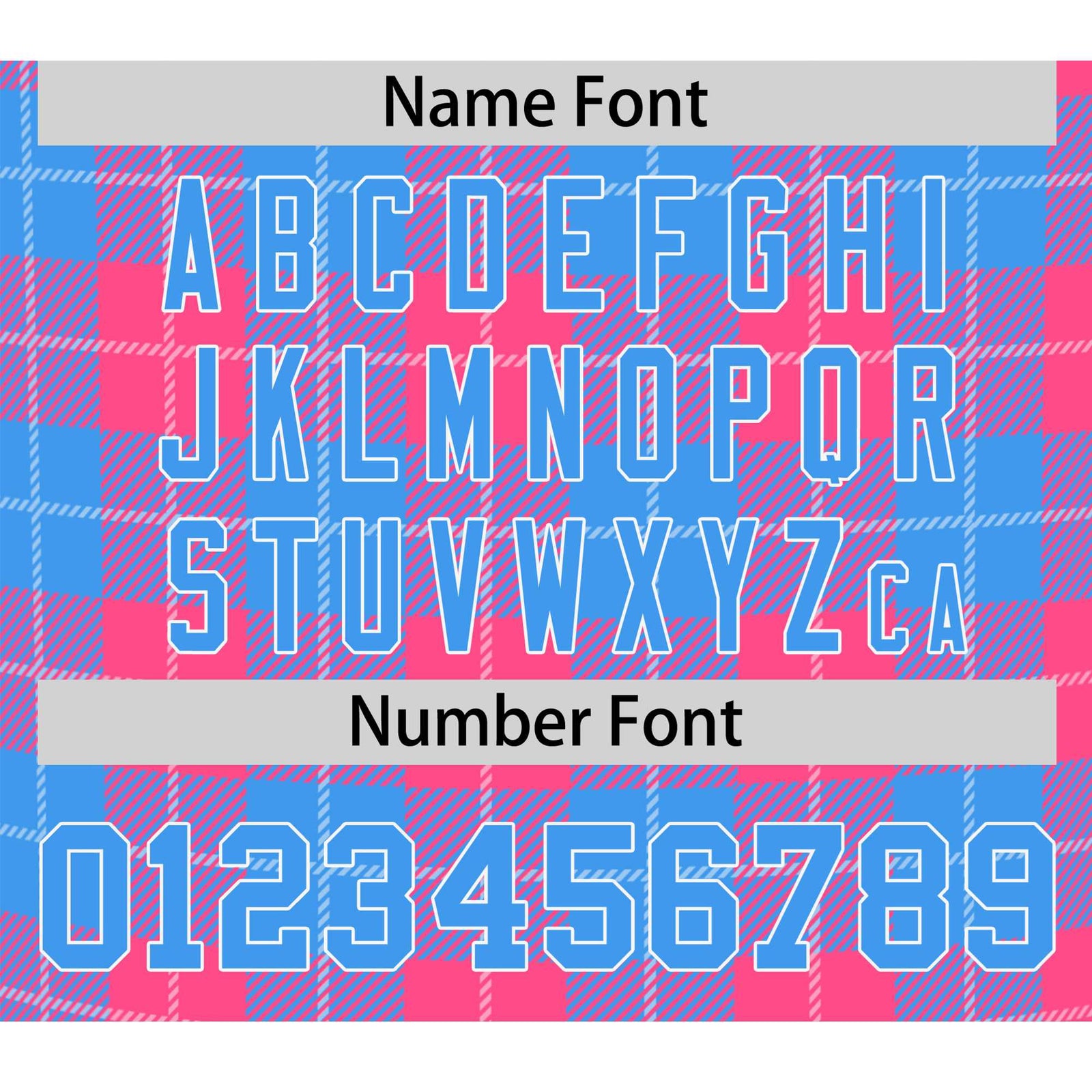 Custom Pink Powder Blue Personalized Plaid Design Authentic Baseball Jersey