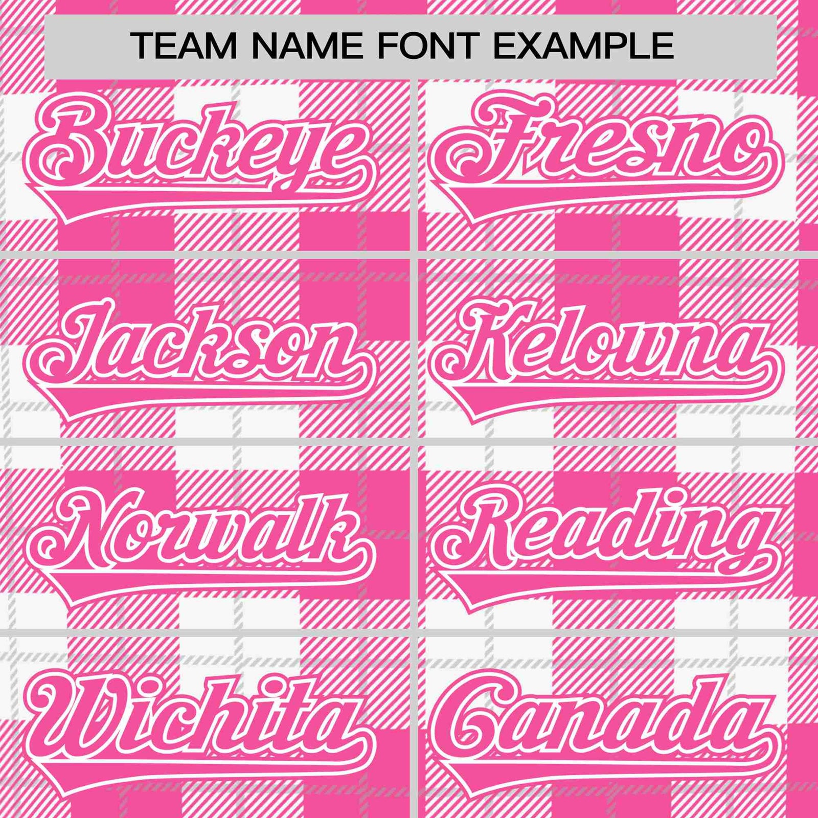 Custom Pink White Personalized Plaid Design Authentic Baseball Jersey