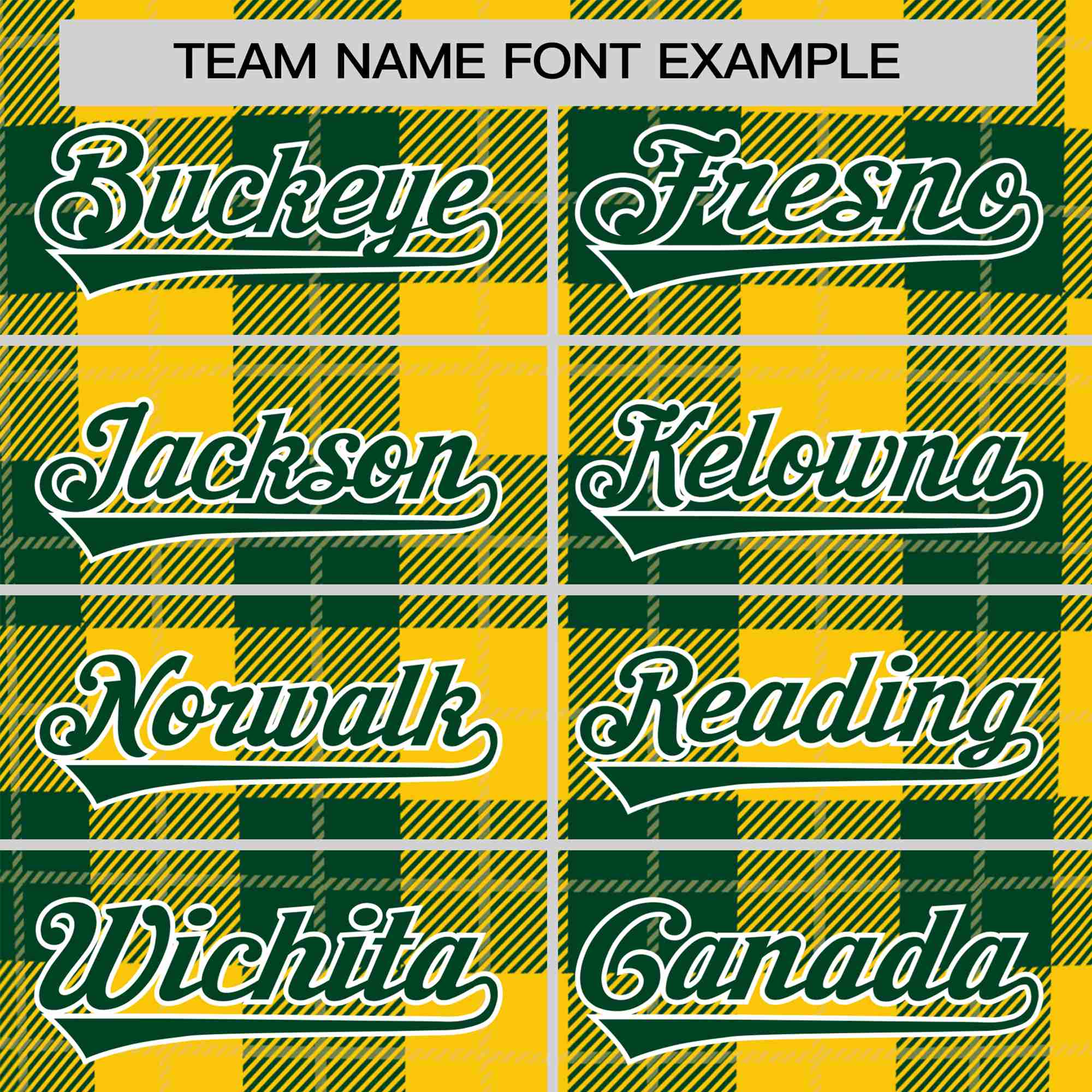 Custom Yellow Green Personalized Plaid Design Authentic Baseball Jersey