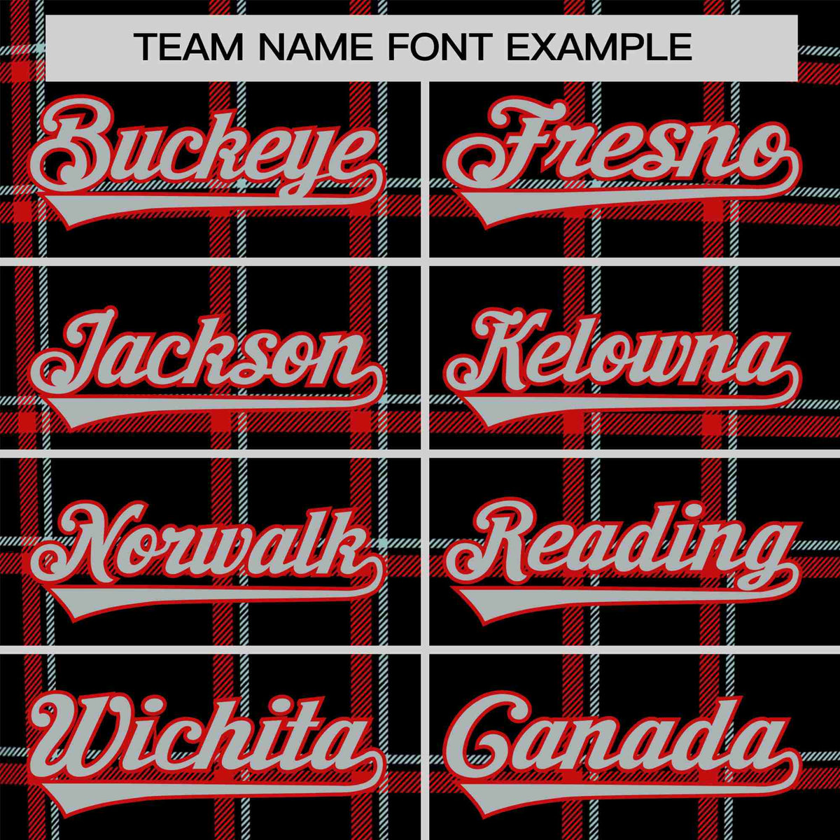 Custom Black Red Personalized Plaid Design Authentic Baseball Jersey