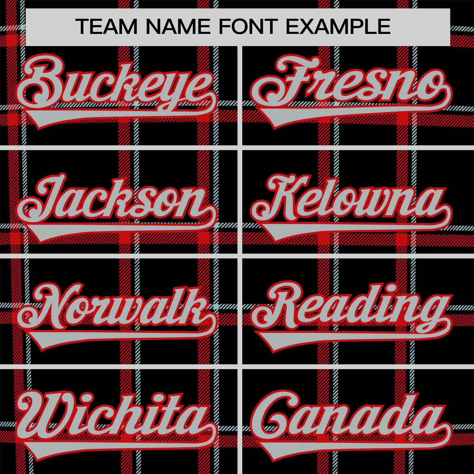 Custom Black Red Personalized Plaid Design Authentic Baseball Jersey