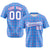 Custom Powder Blue Pink Personalized Plaid Design Authentic Baseball Jersey