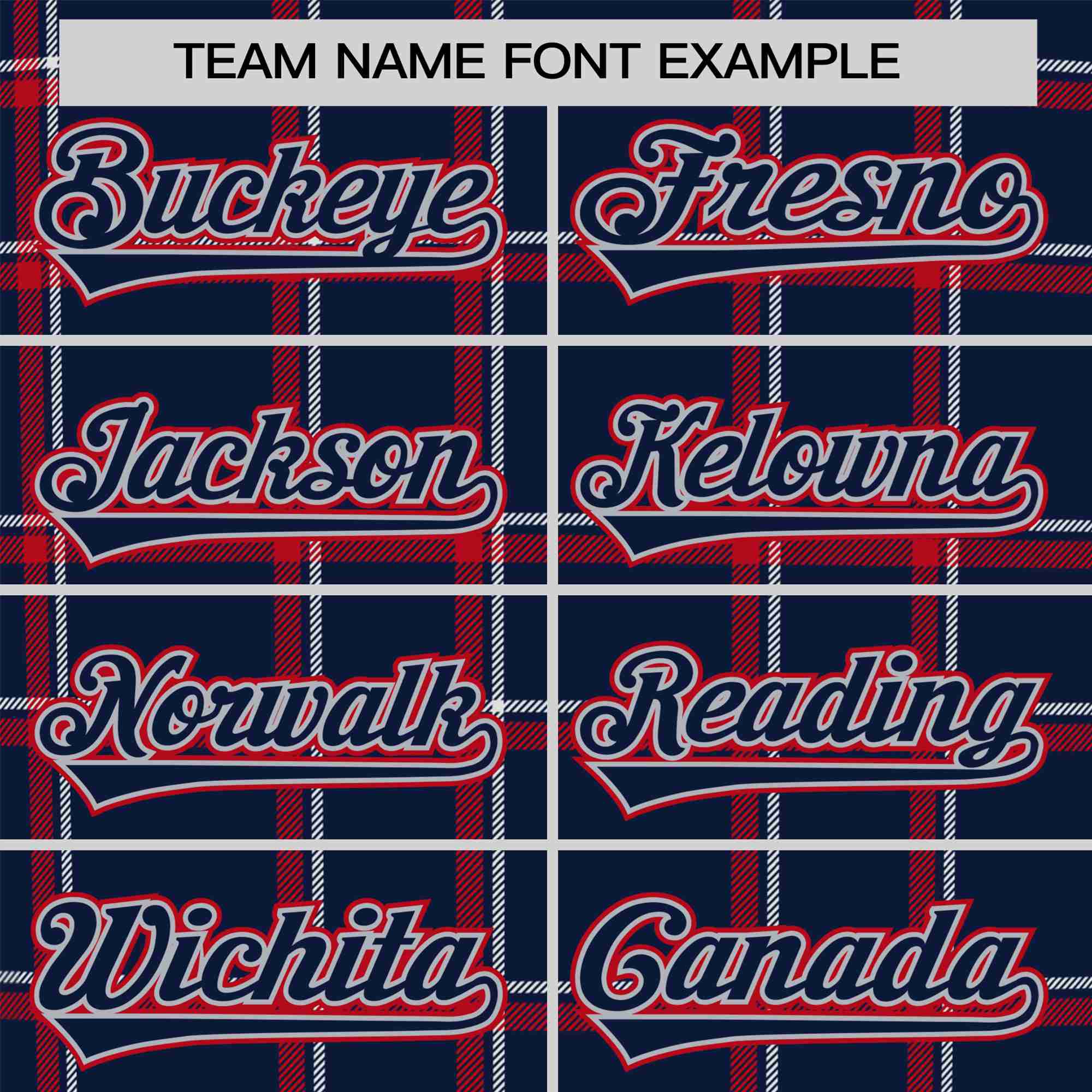 Custom Navy Red Personalized Plaid Design Authentic Baseball Jersey